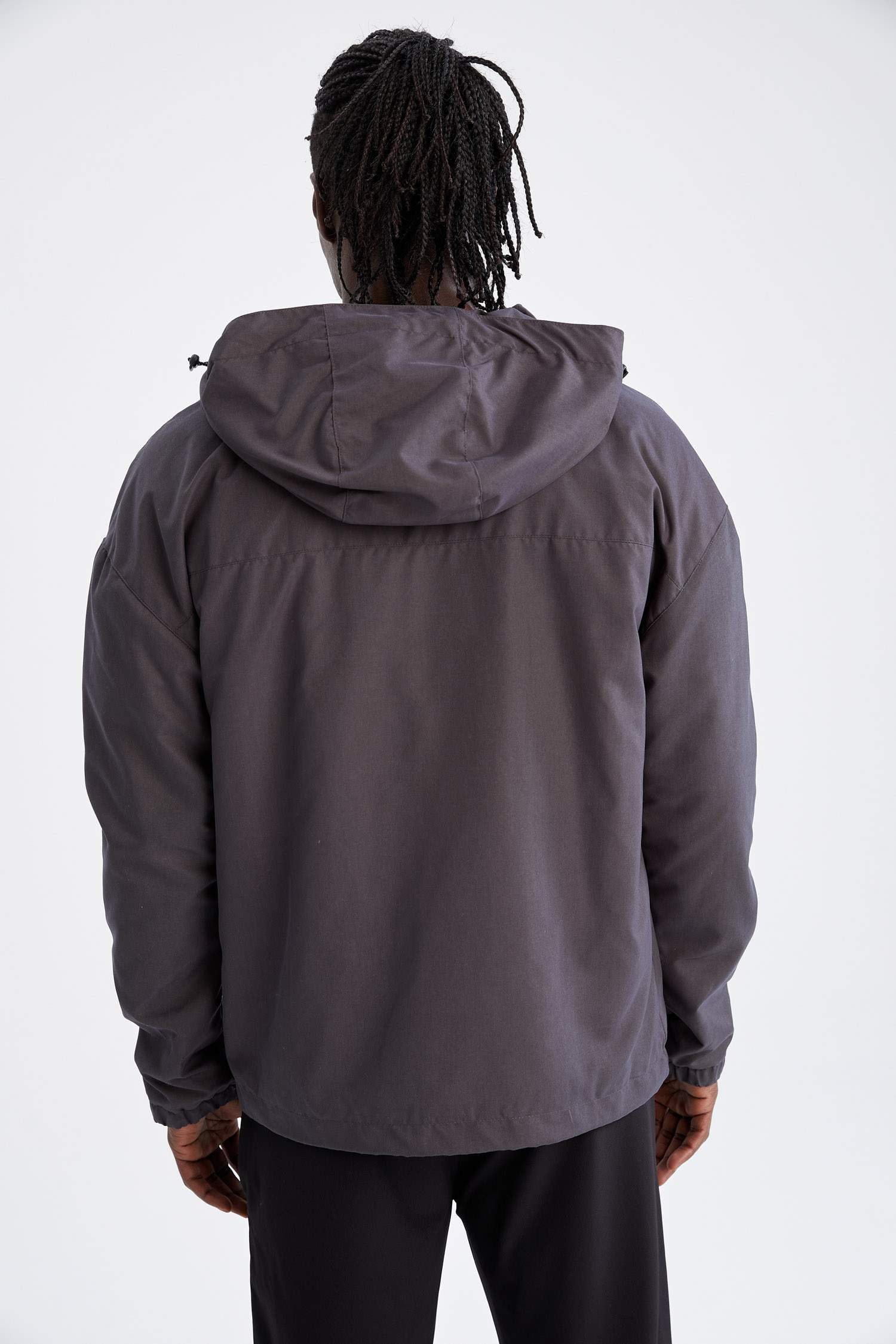 Regular Fit Kapüşonlu Polar Astarlı Mont