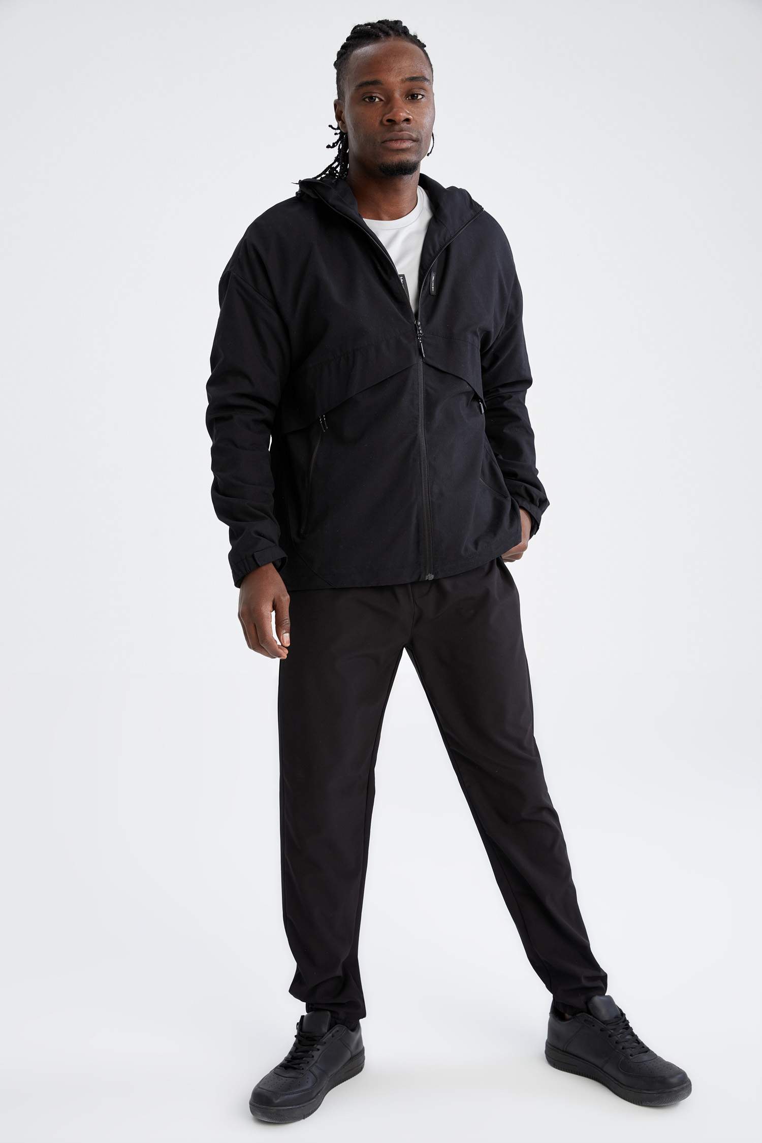 Regular Fit Kapüşonlu Polar Astarlı Mont