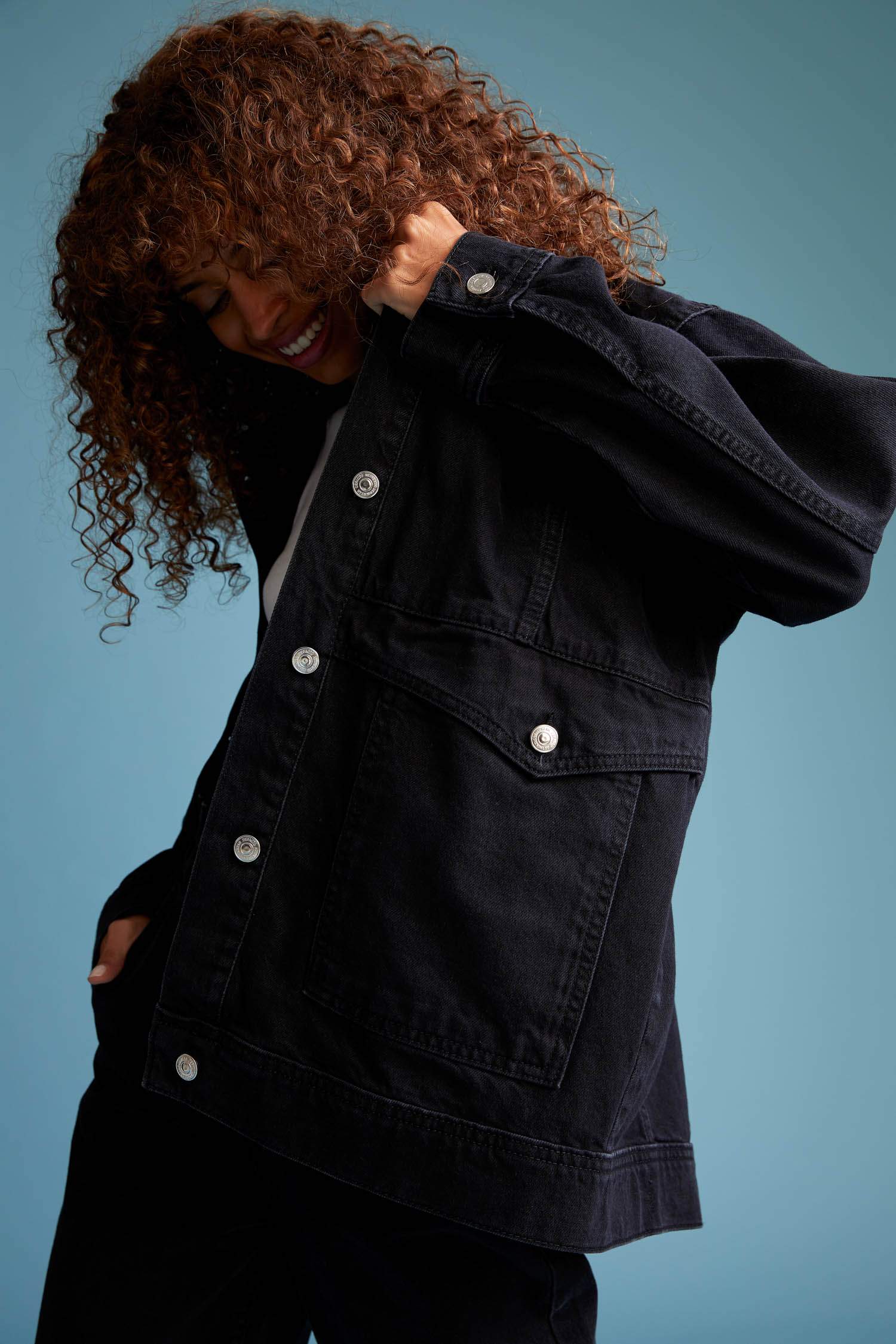 Basic Oversize Fit Jean Ceket