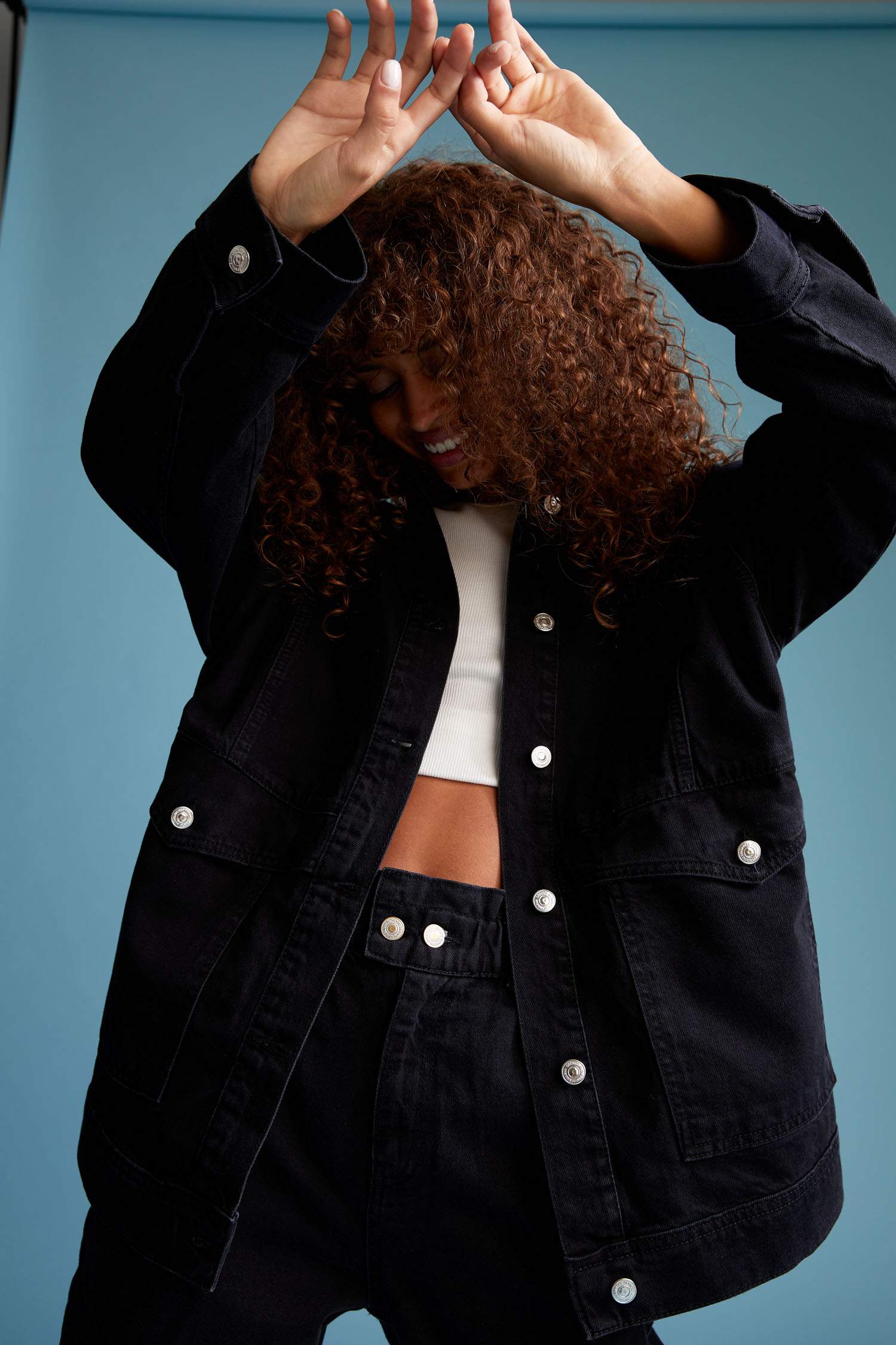 Basic Oversize Fit Jean Ceket