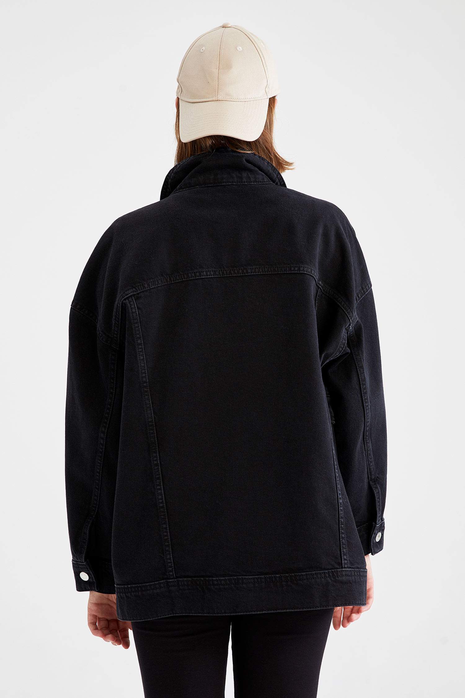 Basic Oversize Fit Jean Ceket