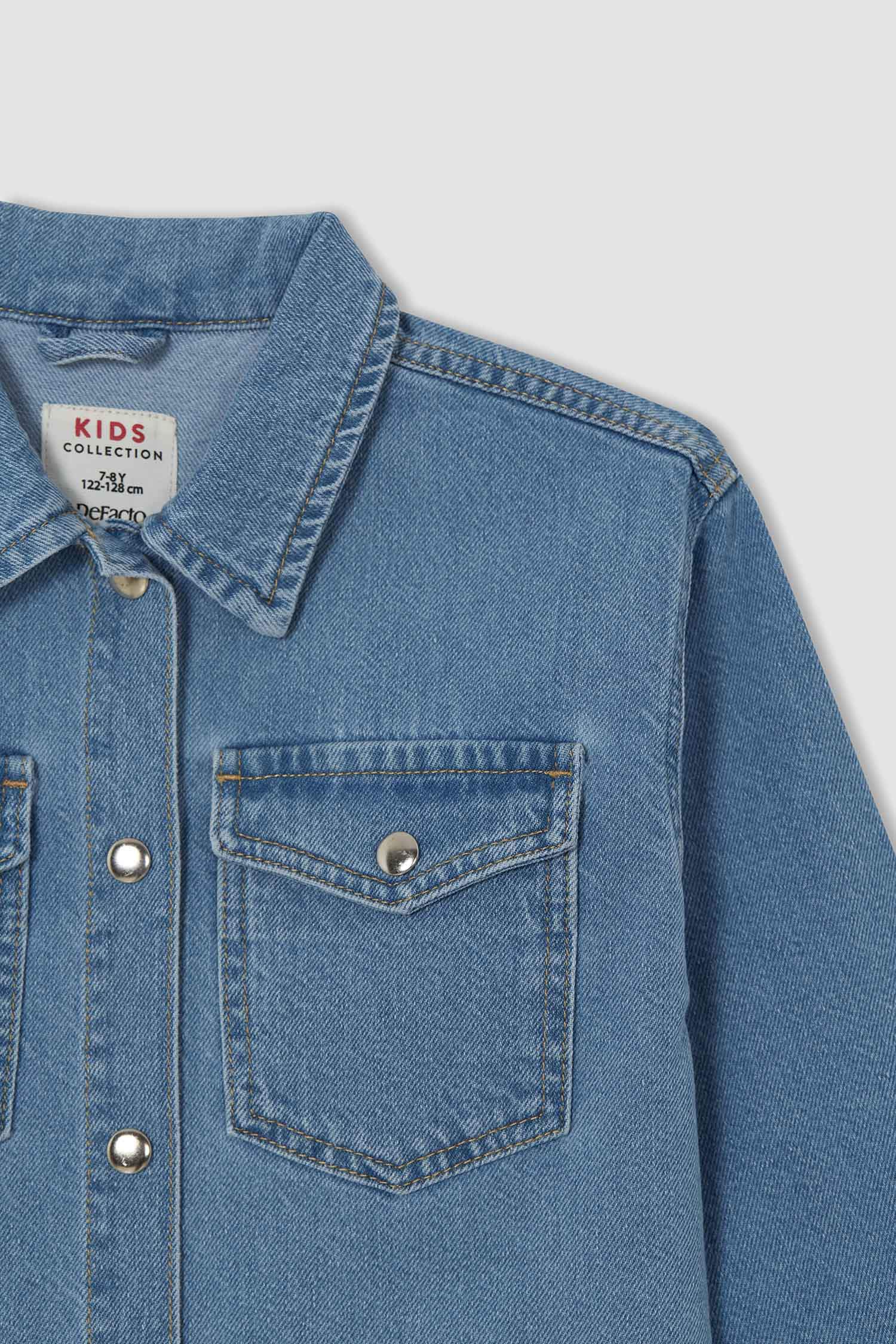 Kız Çocuk Relax Fit Jean Ceket