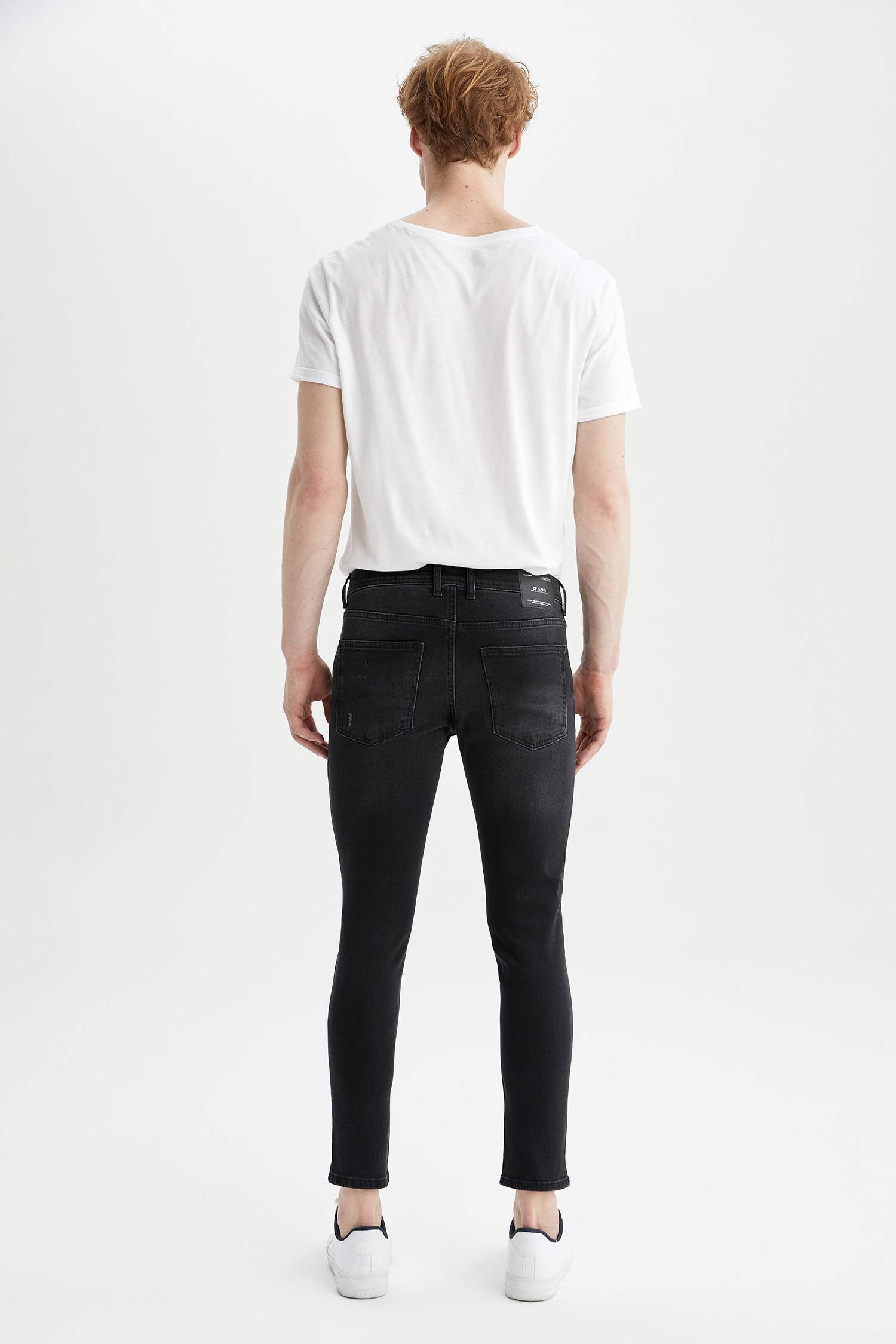 Super Skinny Fit Normal Bel Dar Paça Yırtık Detaylı Jean Pantolon