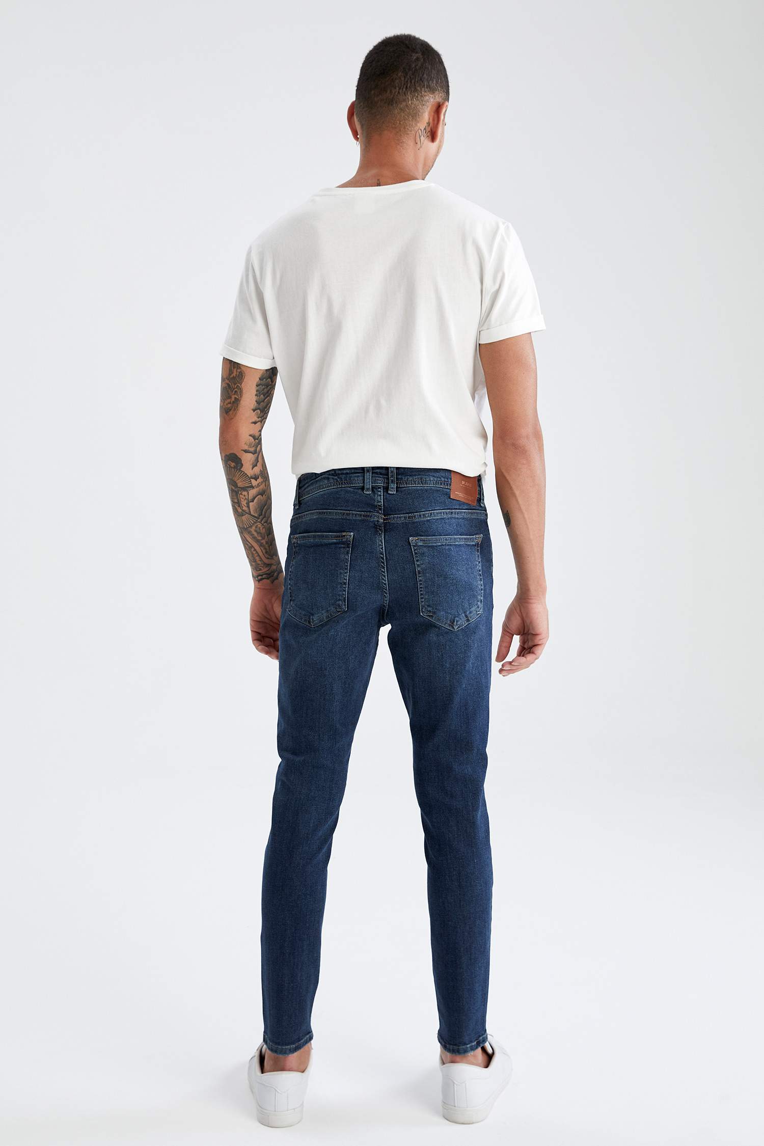 Super Skinny Fit Normal Bel Dar Paça Yırtık Detaylı Jean Pantolon