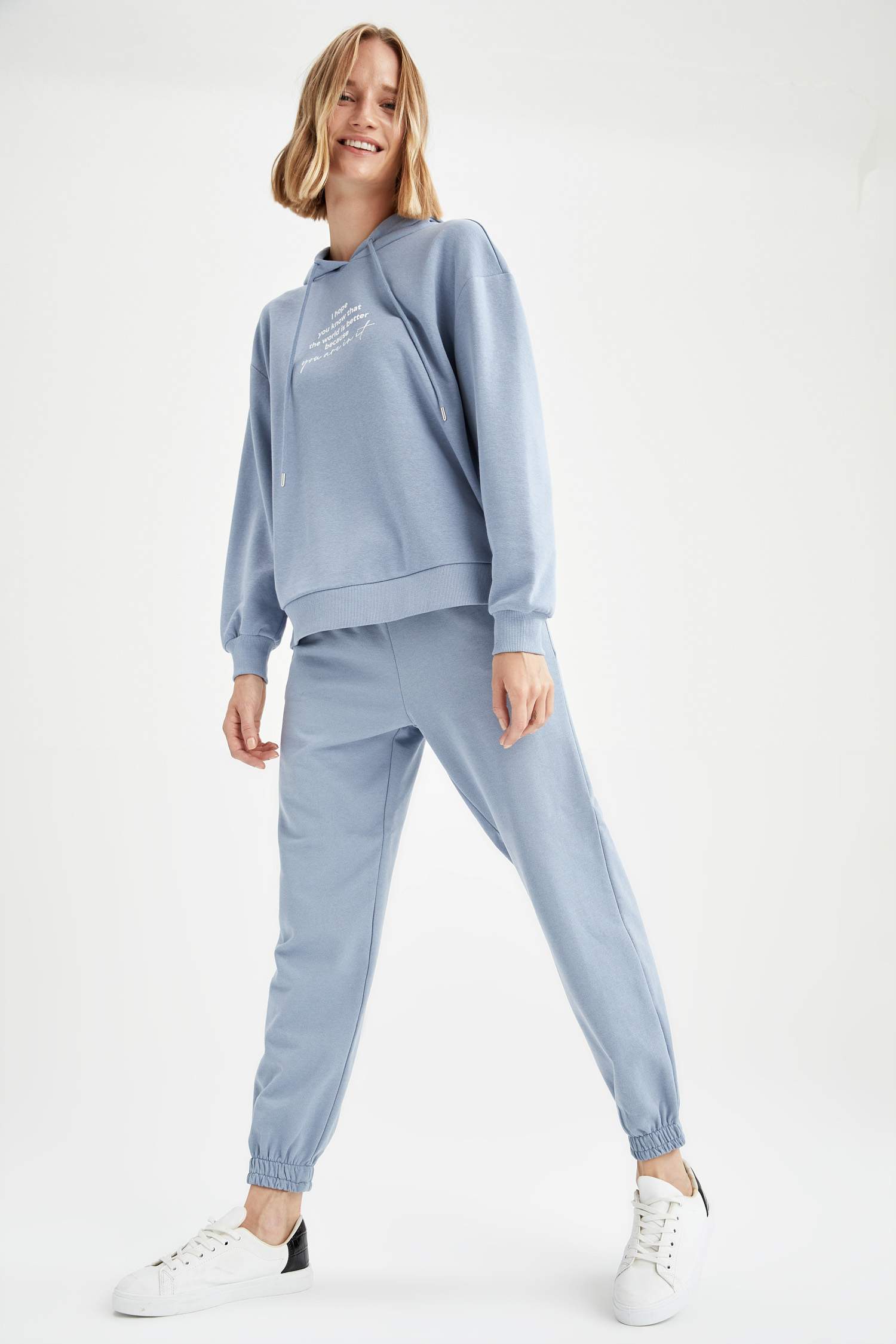 Beli Bağcıklı Relax Fit İçi Yumuşak Tüylü Jogger Eşofman Altı