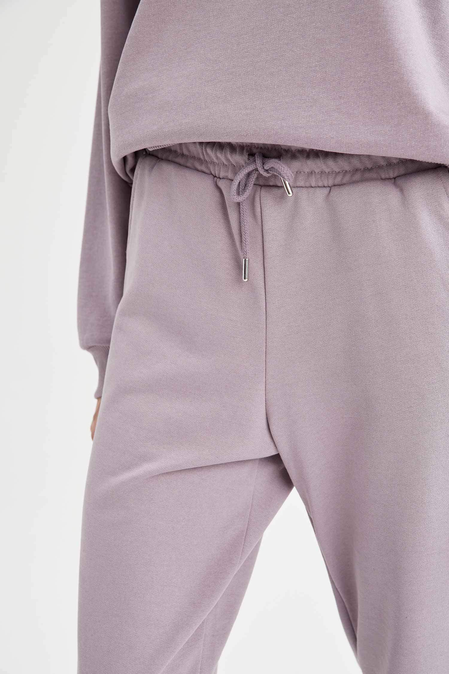 Beli Bağcıklı Relax Fit İçi Yumuşak Tüylü Jogger Eşofman Altı