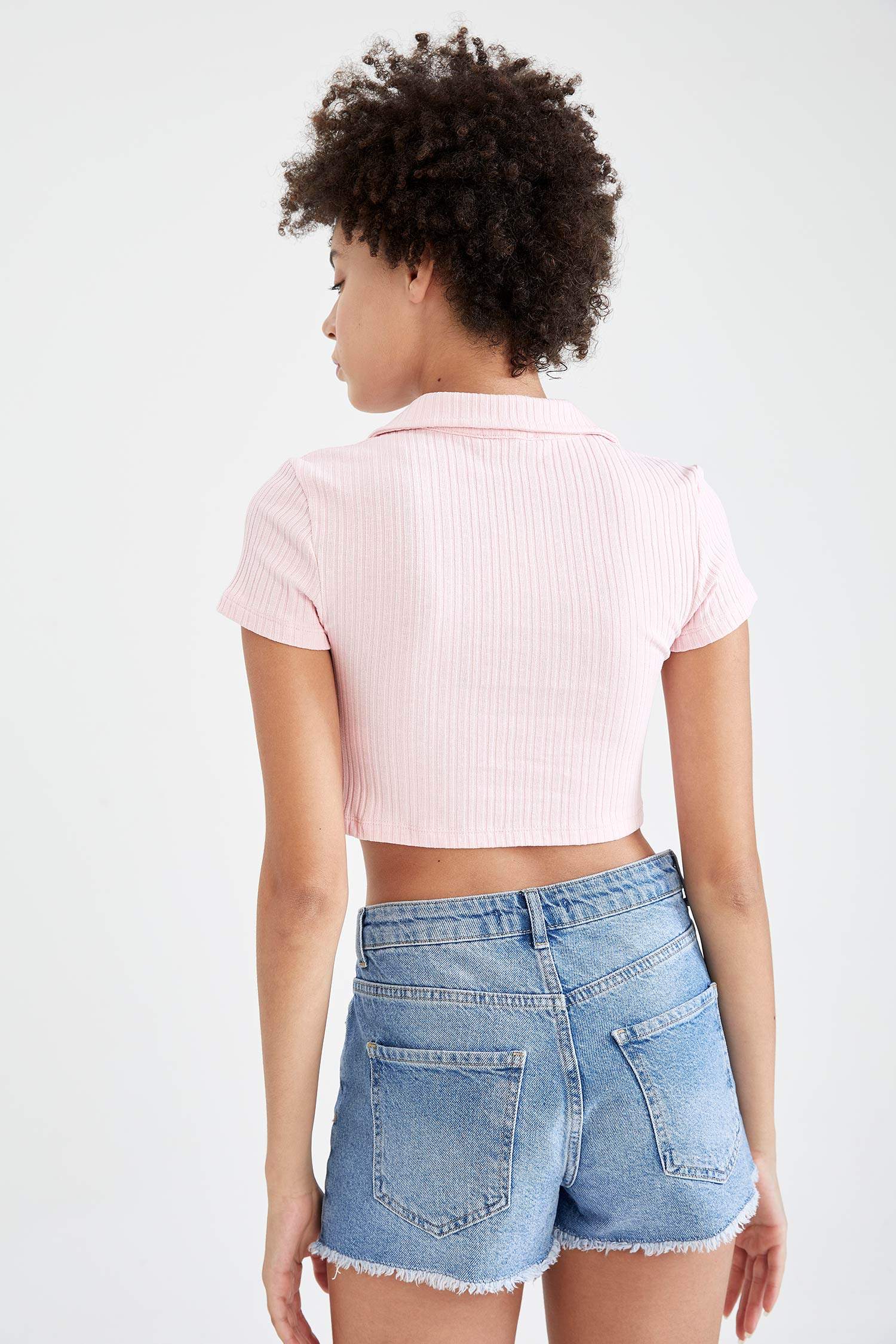 Basic Slim Fit Kısa Kollu Polo Yaka Tişört