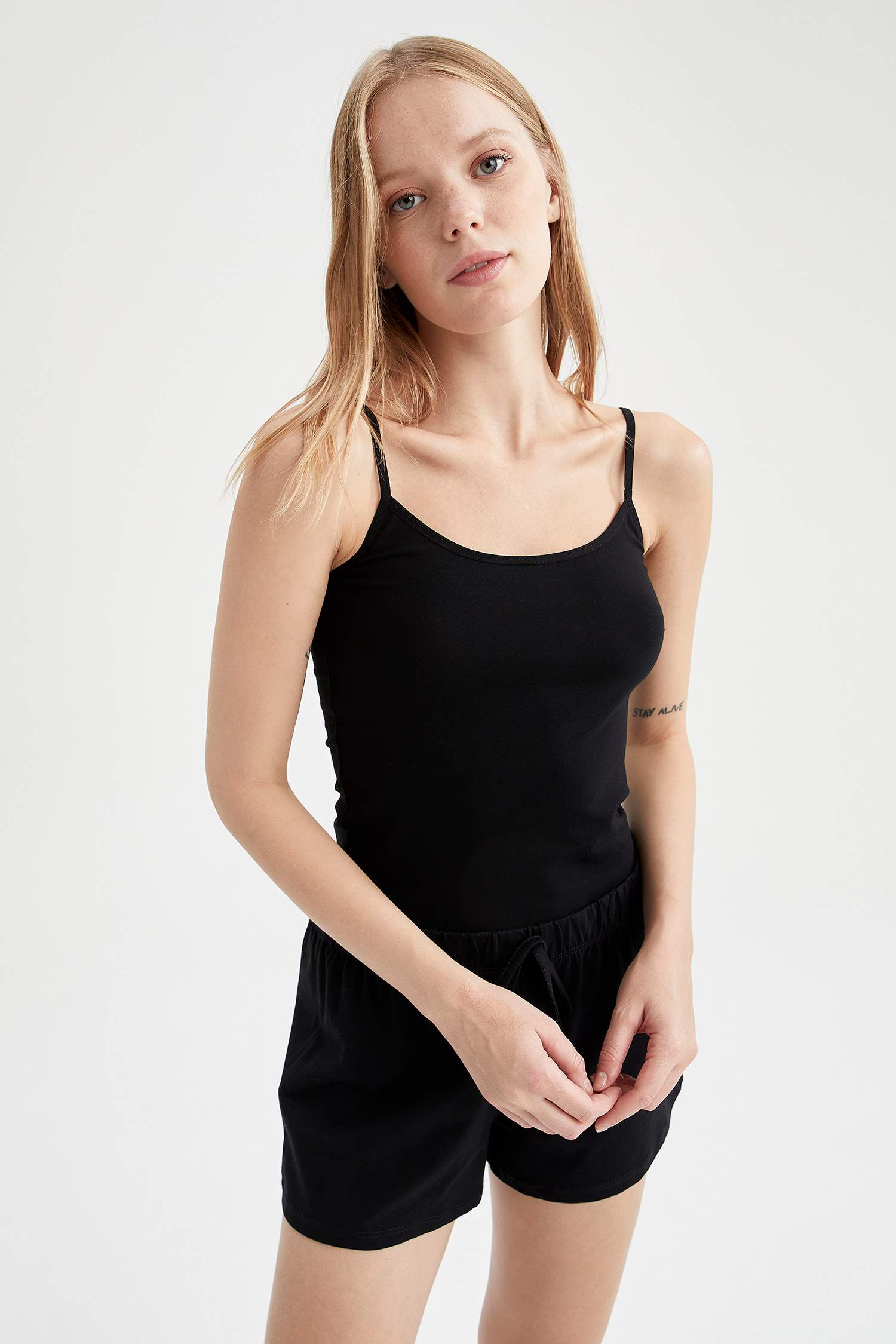 İp Askılı Klasik Slim Fit Pamuklu 2'li Atlet