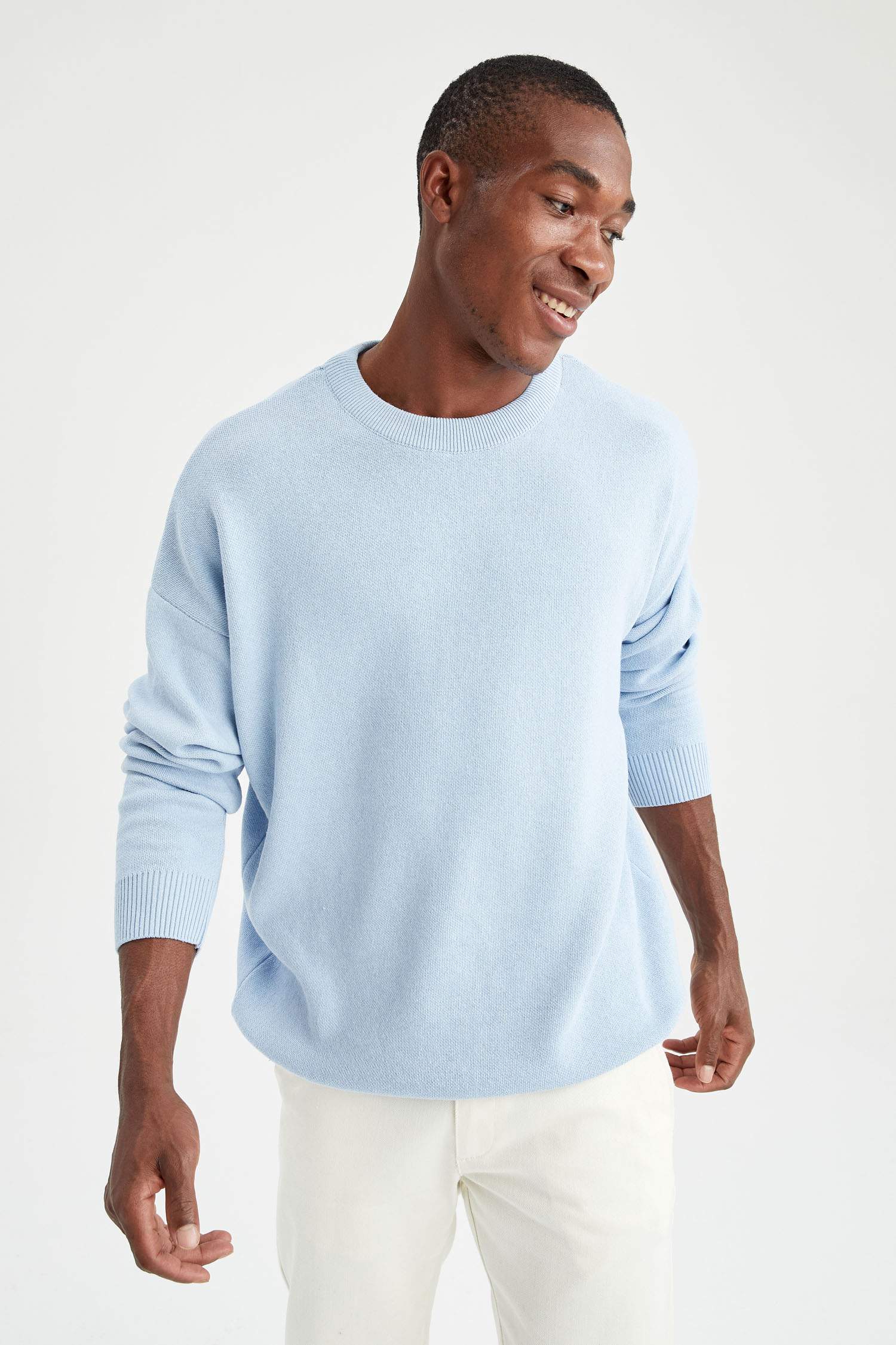 Oversize Fit Bisiklet Yaka Triko Kazak