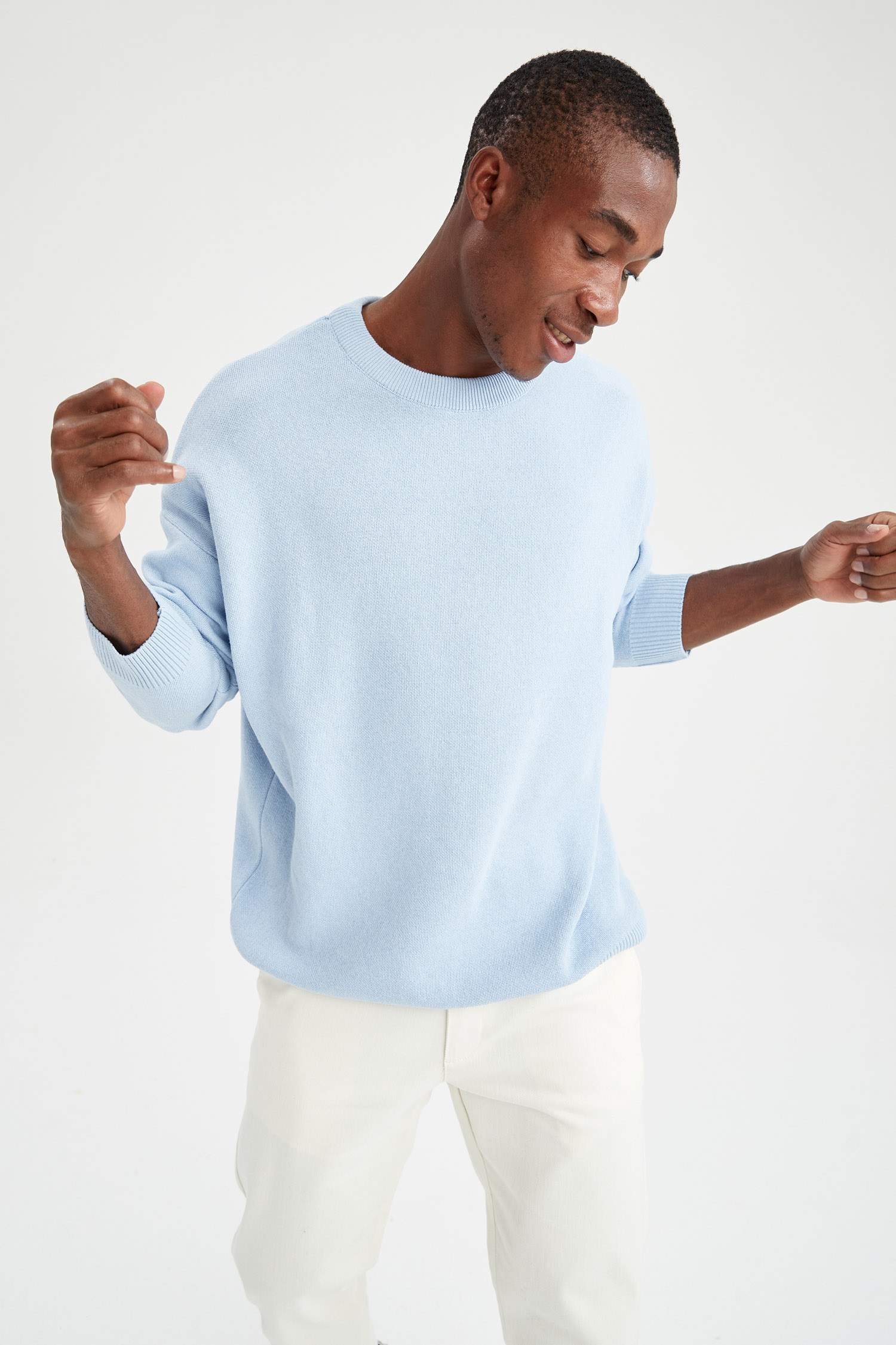 Oversize Fit Bisiklet Yaka Triko Kazak