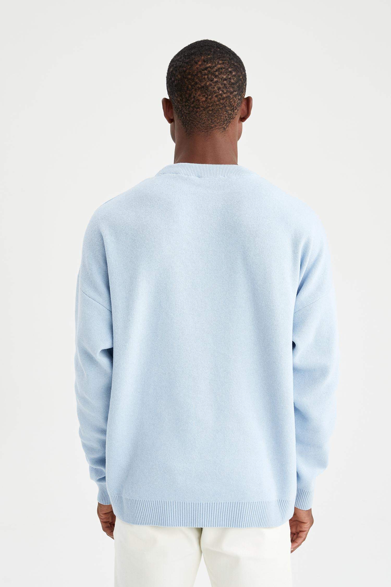 Oversize Fit Bisiklet Yaka Triko Kazak