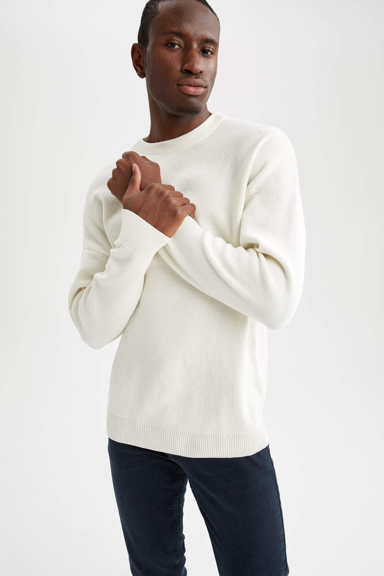 Oversize Fit Bisiklet Yaka Triko Kazak