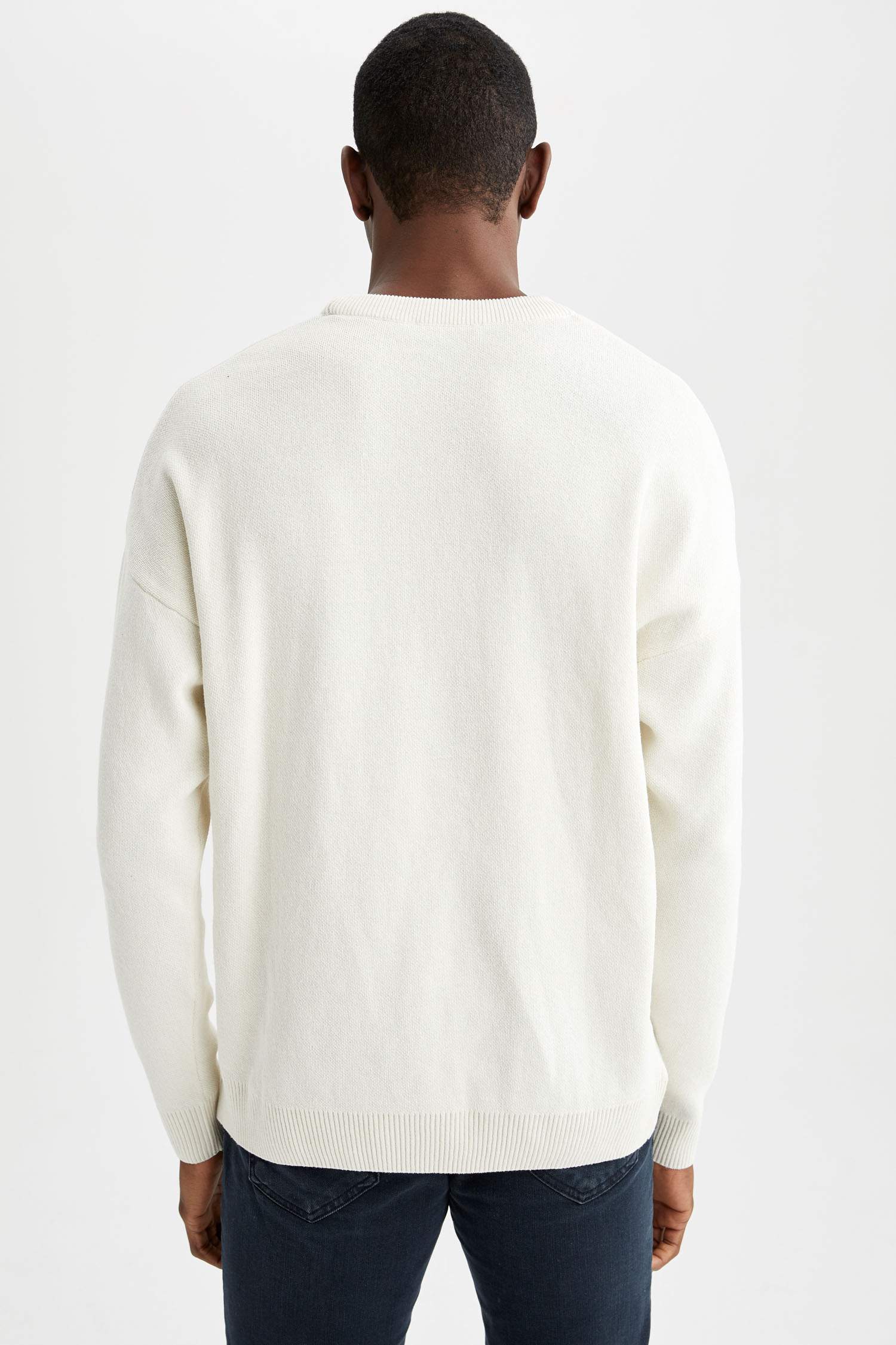 Oversize Fit Bisiklet Yaka Triko Kazak