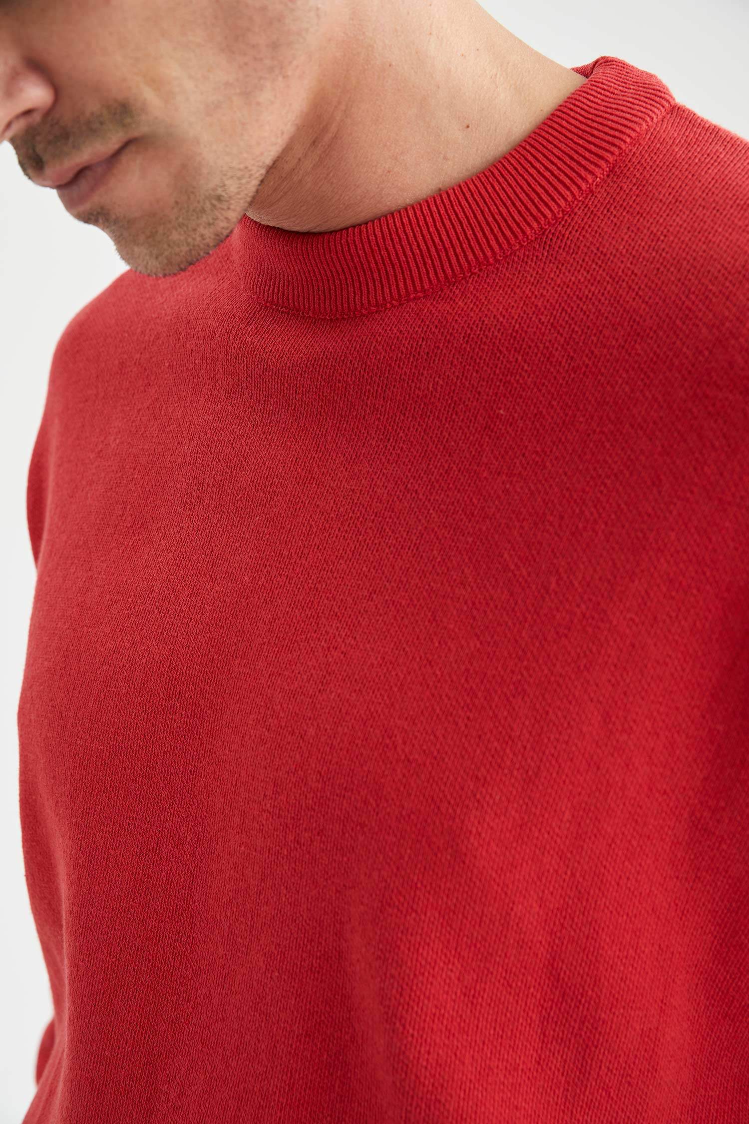 Oversize Fit Bisiklet Yaka Triko Kazak