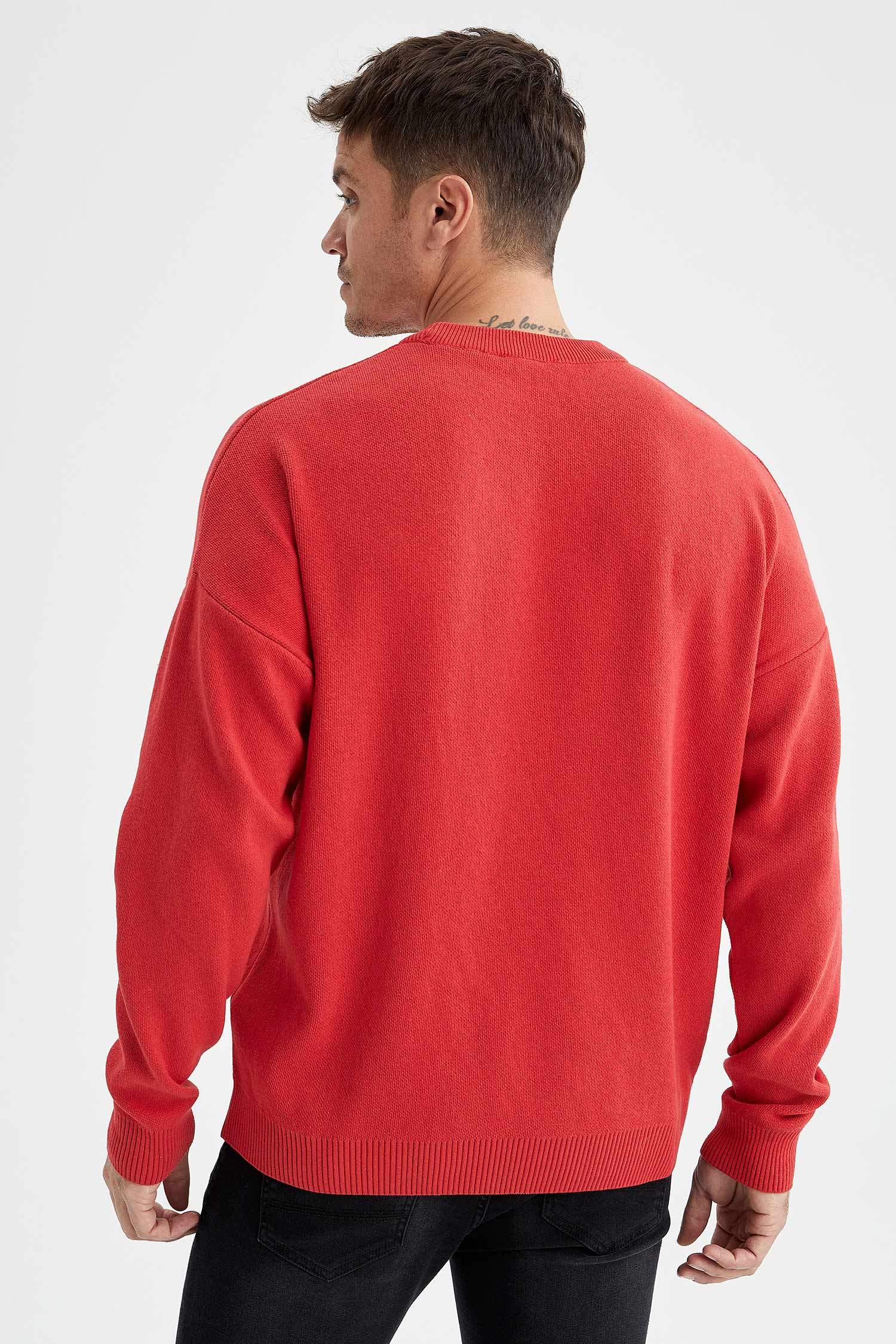 Oversize Fit Bisiklet Yaka Triko Kazak