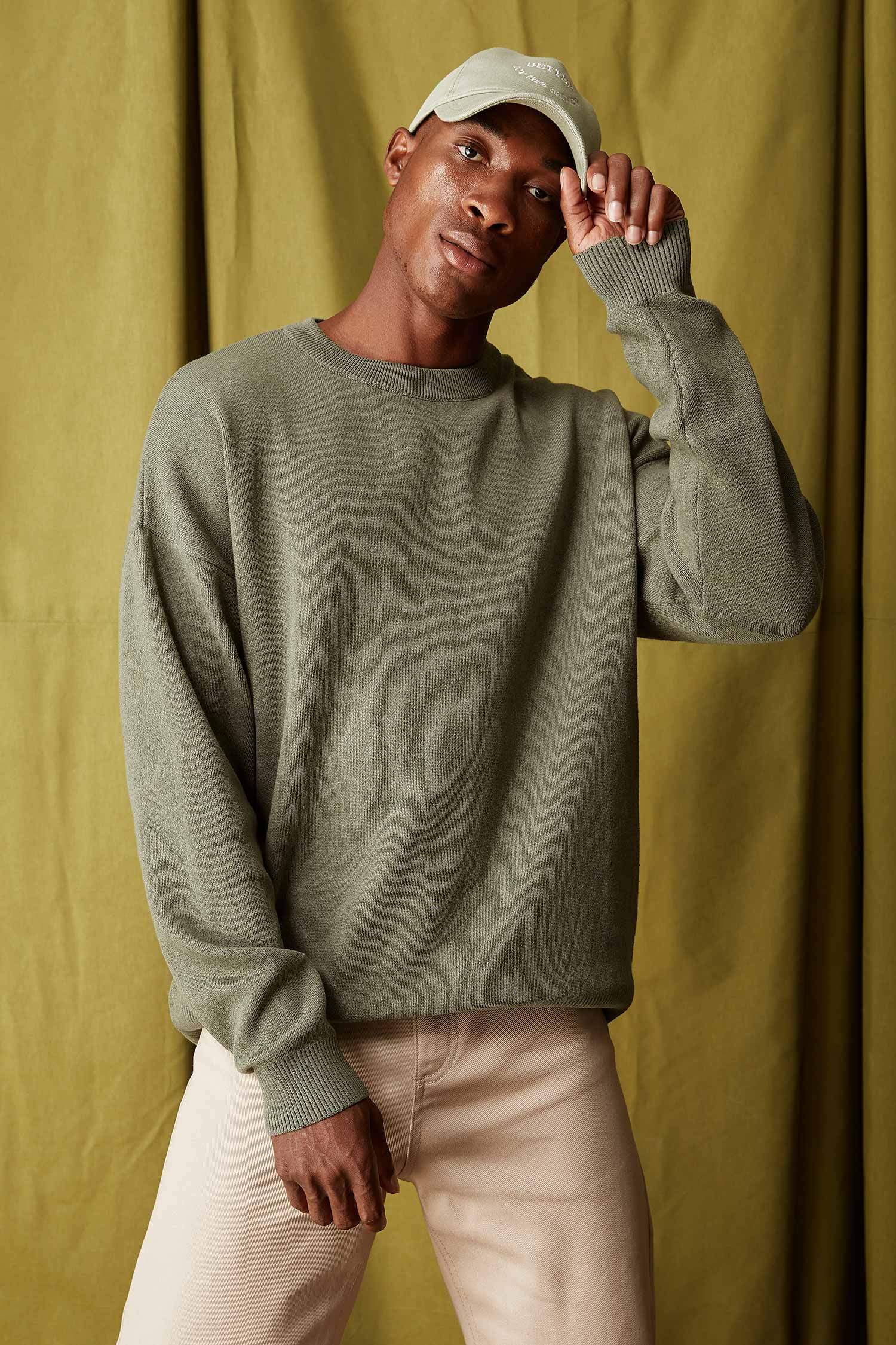 Oversize Fit Bisiklet Yaka Triko Kazak