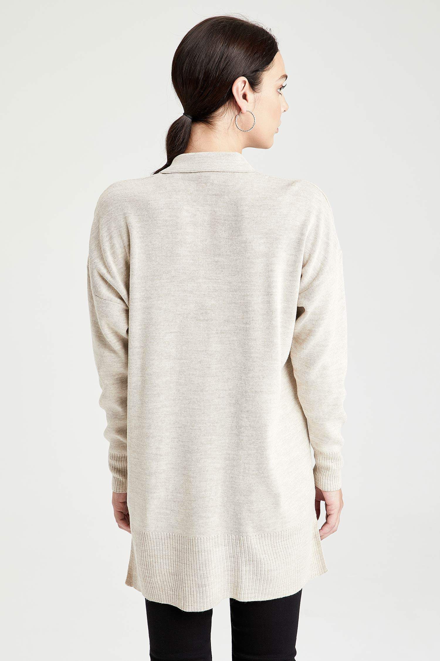 Regular Fit Polo Yaka Triko Tunik
