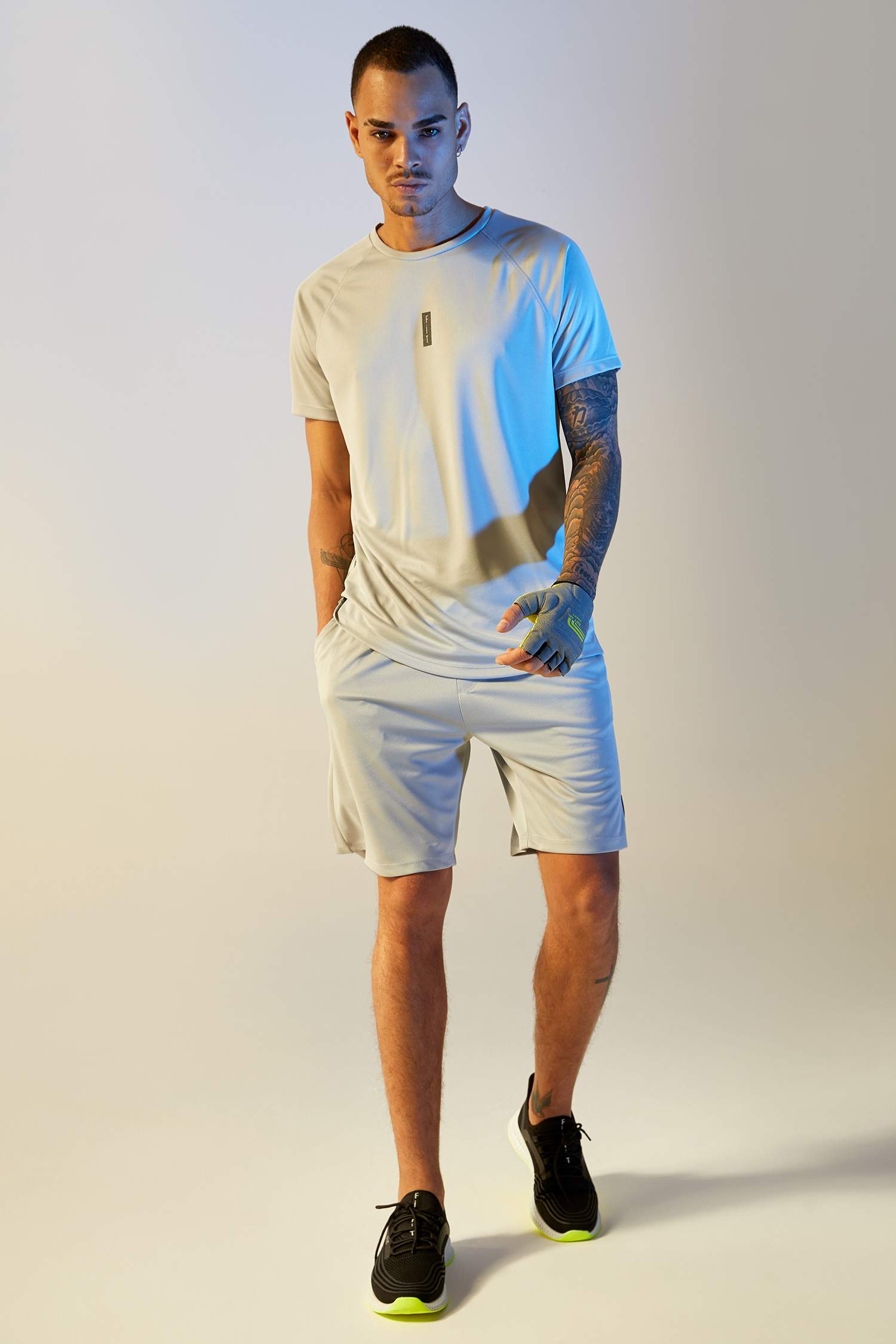 Slim Fit Beli Bağcıklı Spor Şort