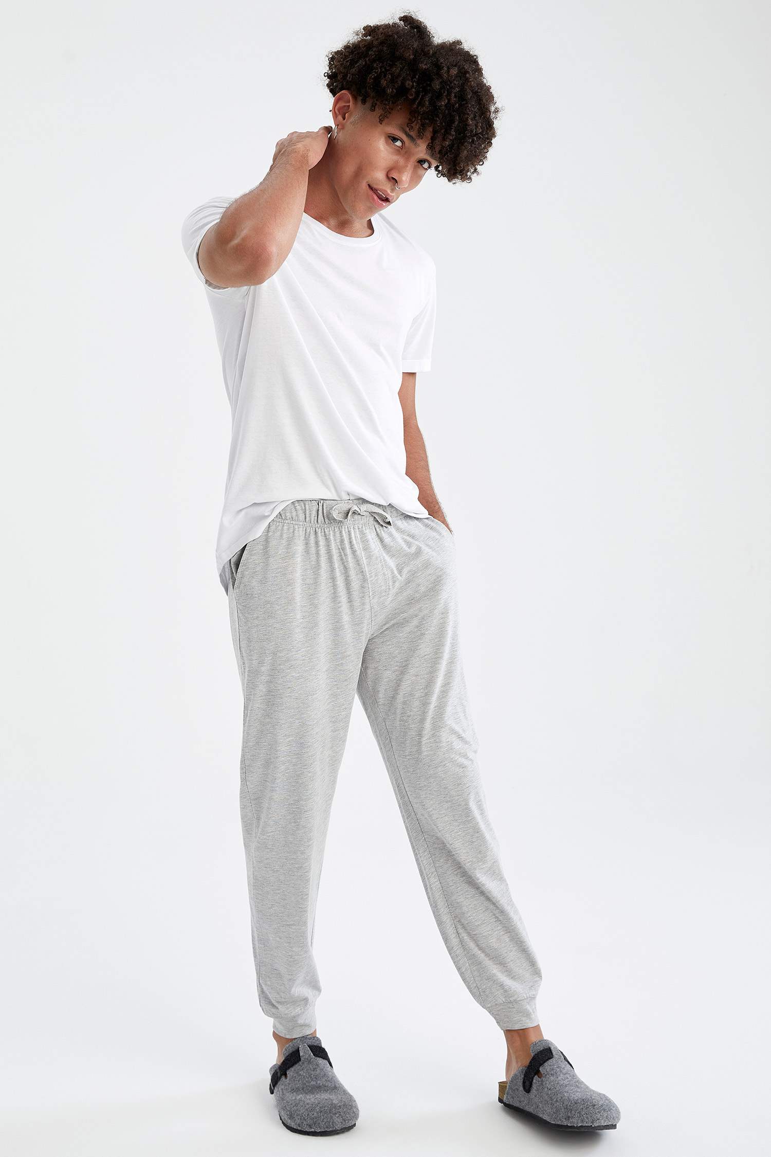 Slim Fit 2'li Jogger Pijama Altı