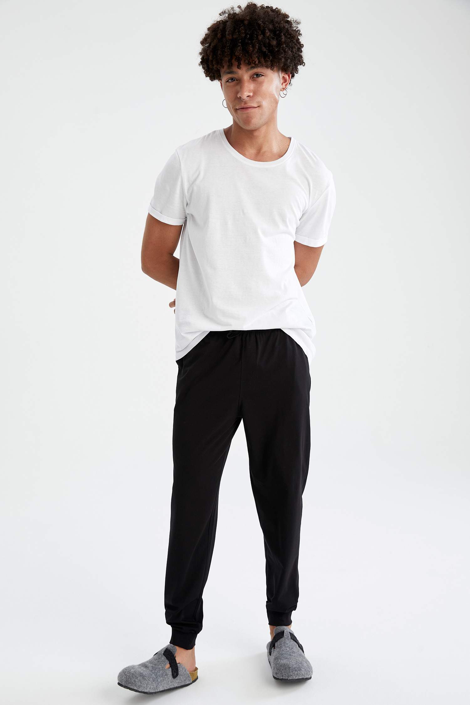 Slim Fit 2'li Jogger Pijama Altı