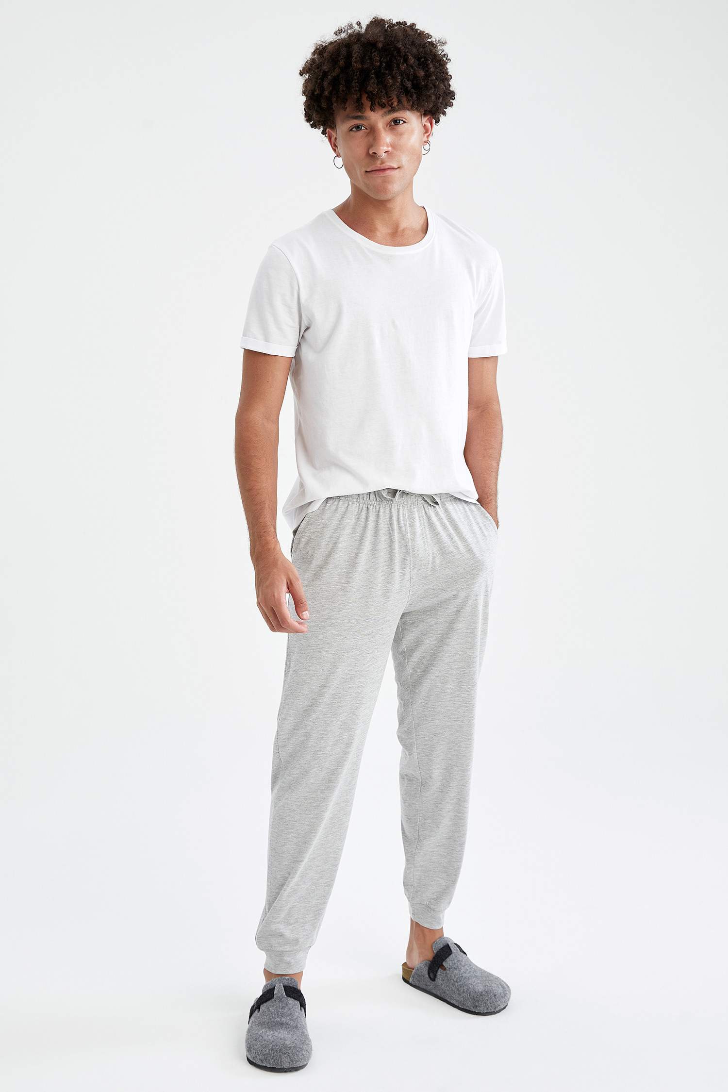 Slim Fit 2'li Jogger Pijama Altı