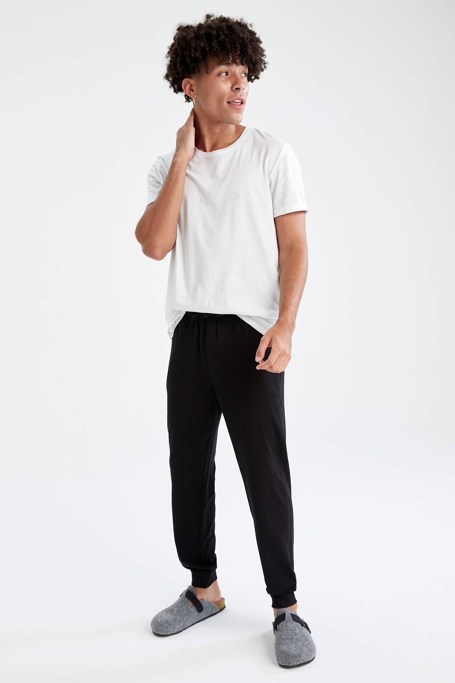 Slim Fit 2'li Jogger Pijama Altı