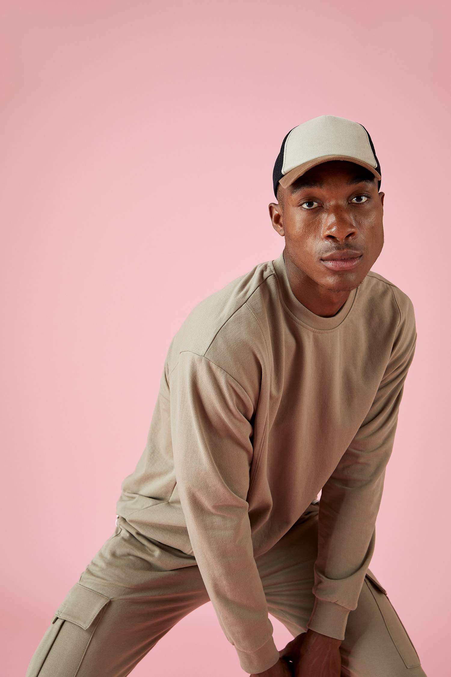 Oversize Fit Bisiklet Yaka Basic Sweatshirt