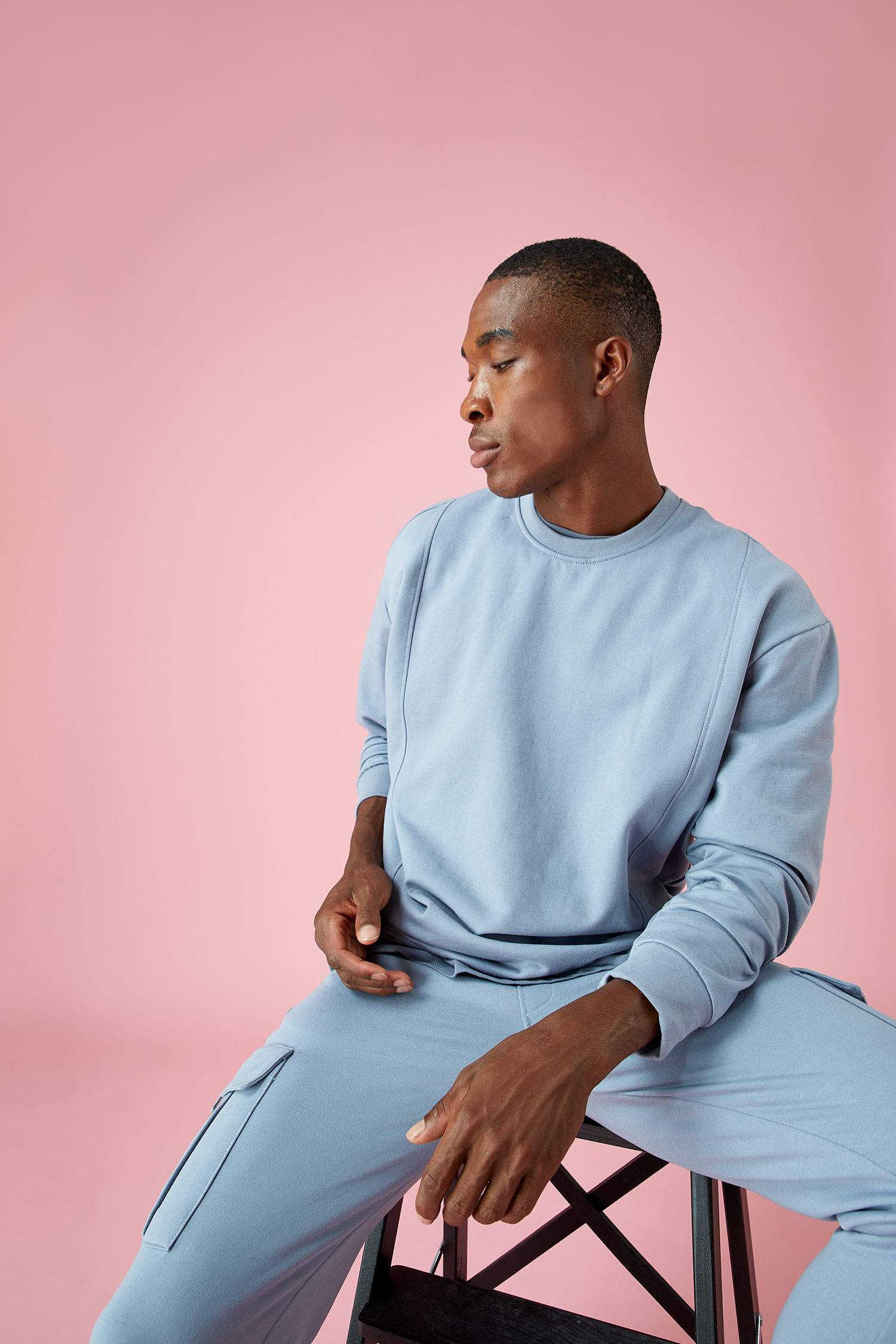 Oversize Fit Bisiklet Yaka Basic Sweatshirt
