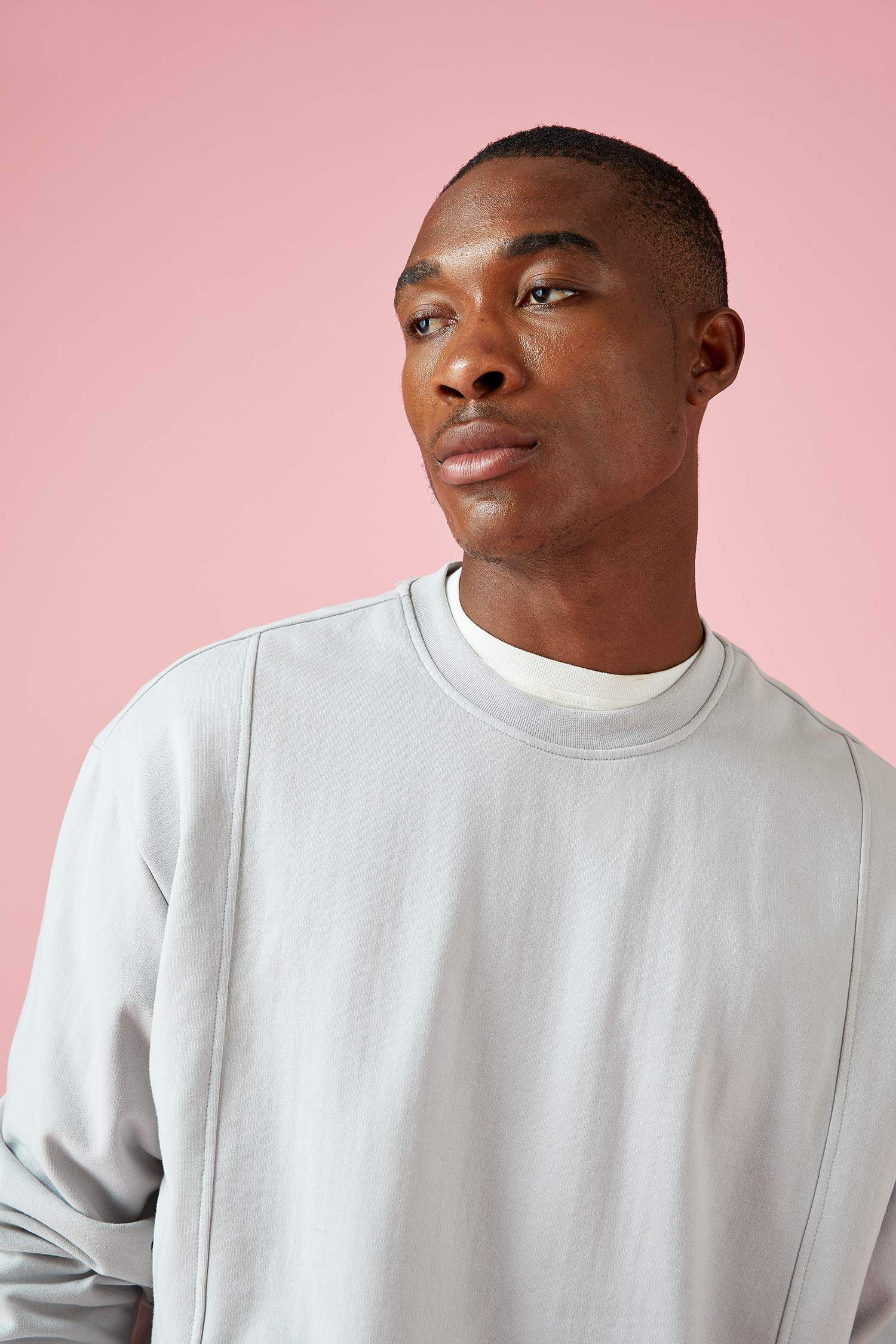Oversize Fit Bisiklet Yaka Basic Sweatshirt