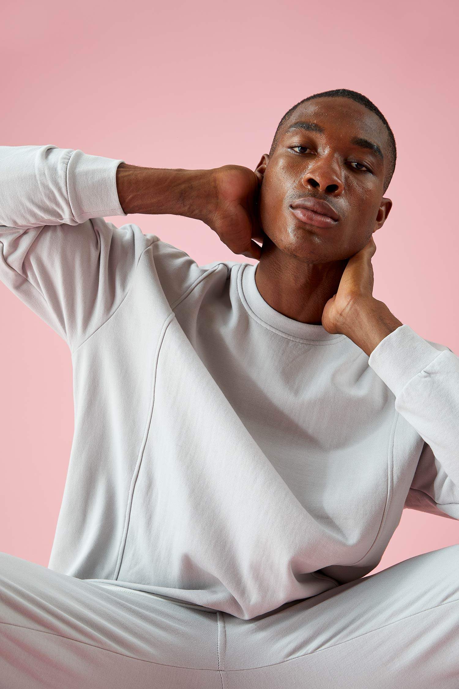Oversize Fit Bisiklet Yaka Basic Sweatshirt