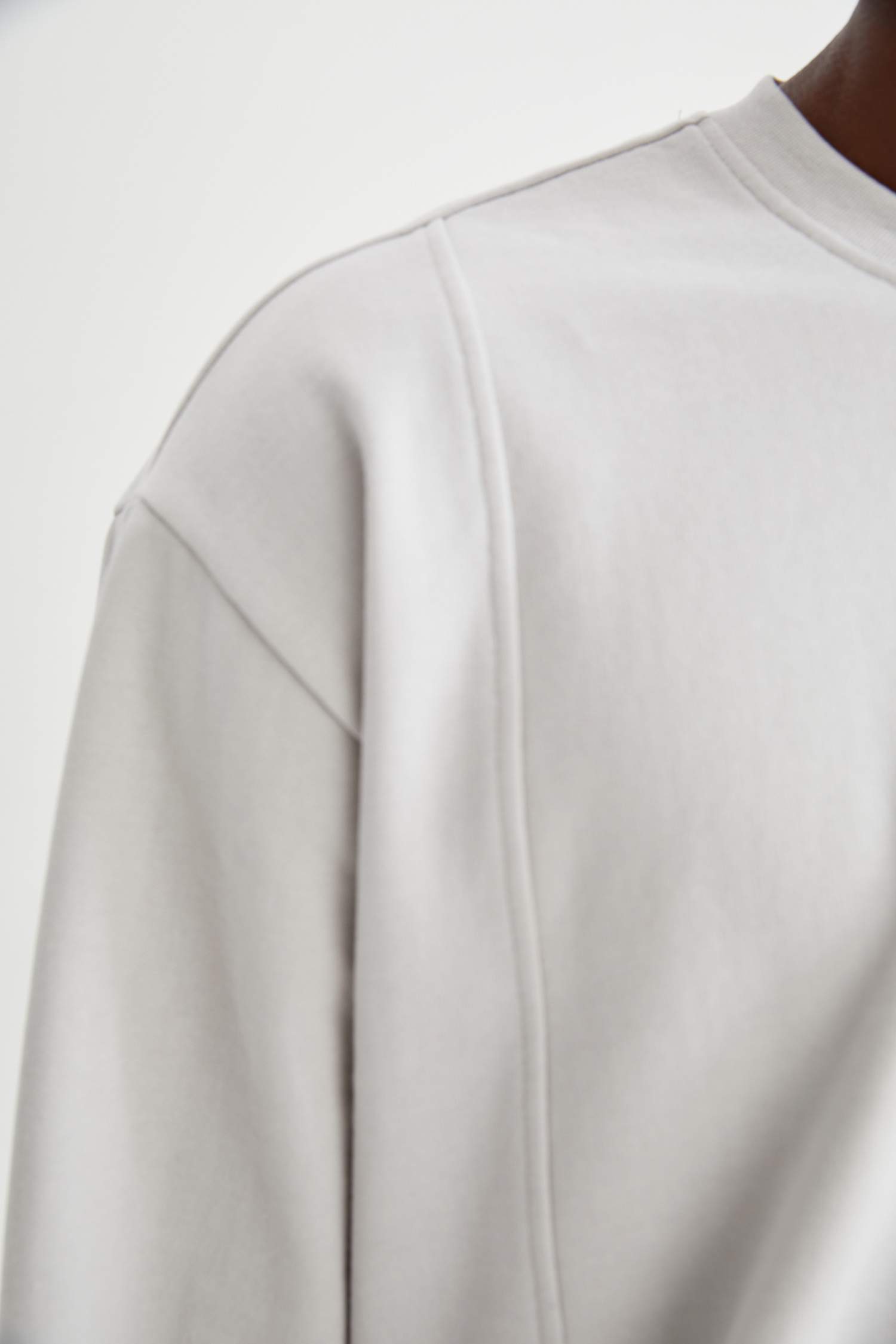 Oversize Fit Bisiklet Yaka Basic Sweatshirt