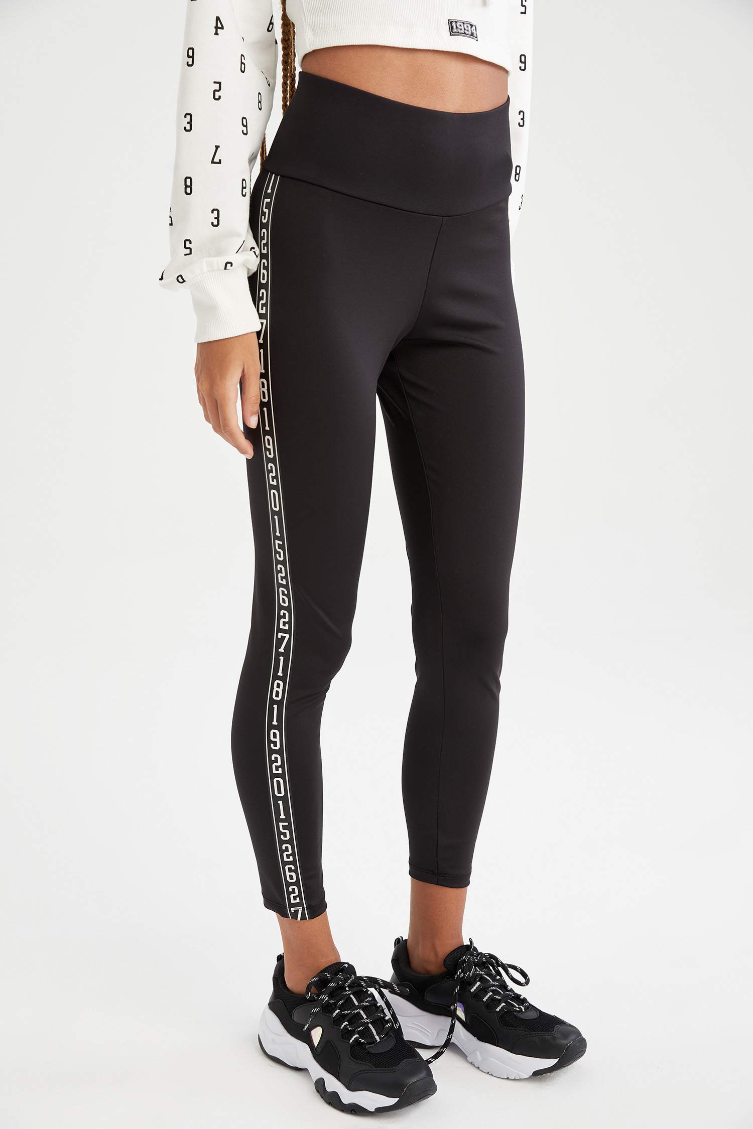 Slim Fit Yüksek Bel Tayt