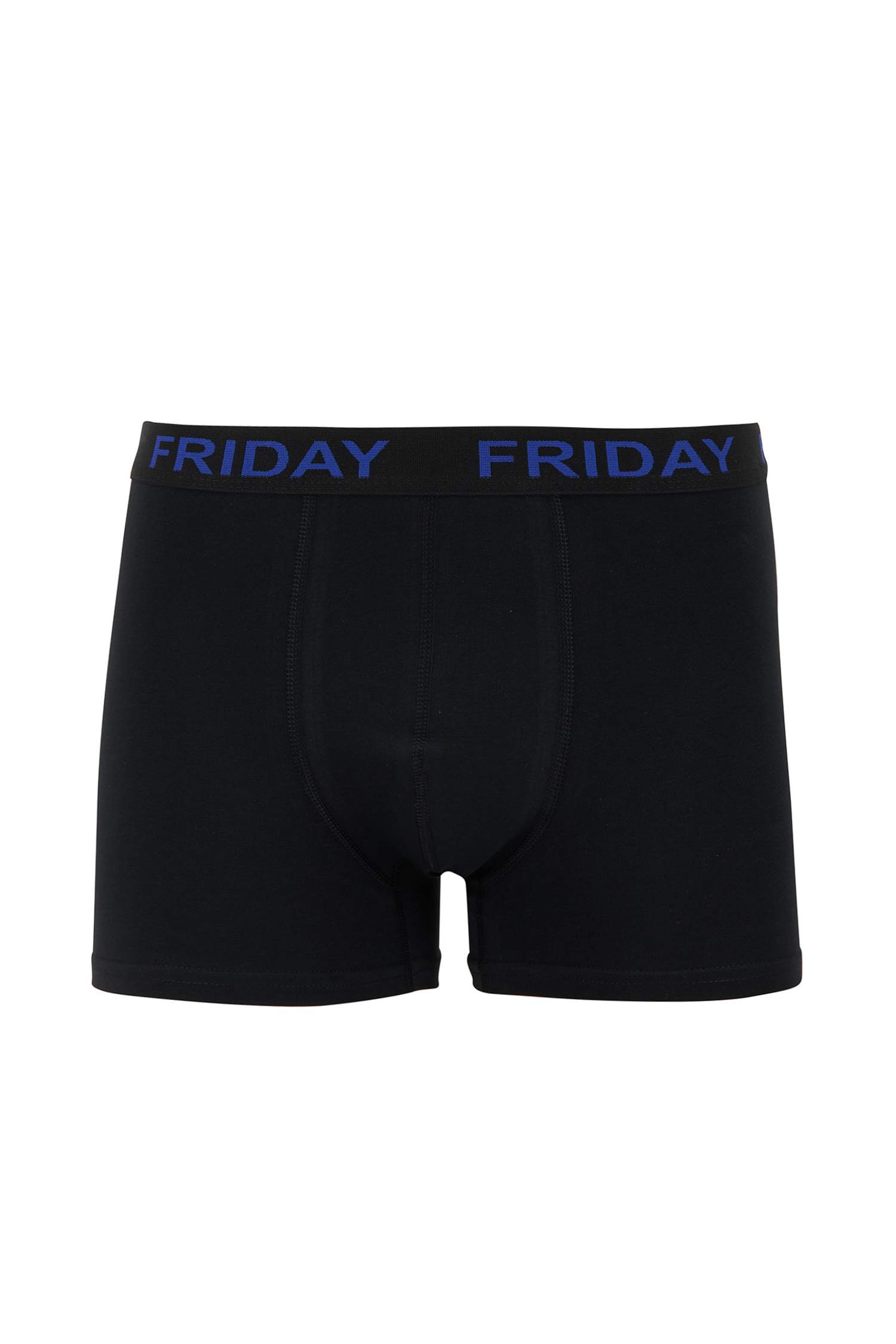 Slim Fit Slogan Baskılı Esnek Kumaş 7'li Boxer