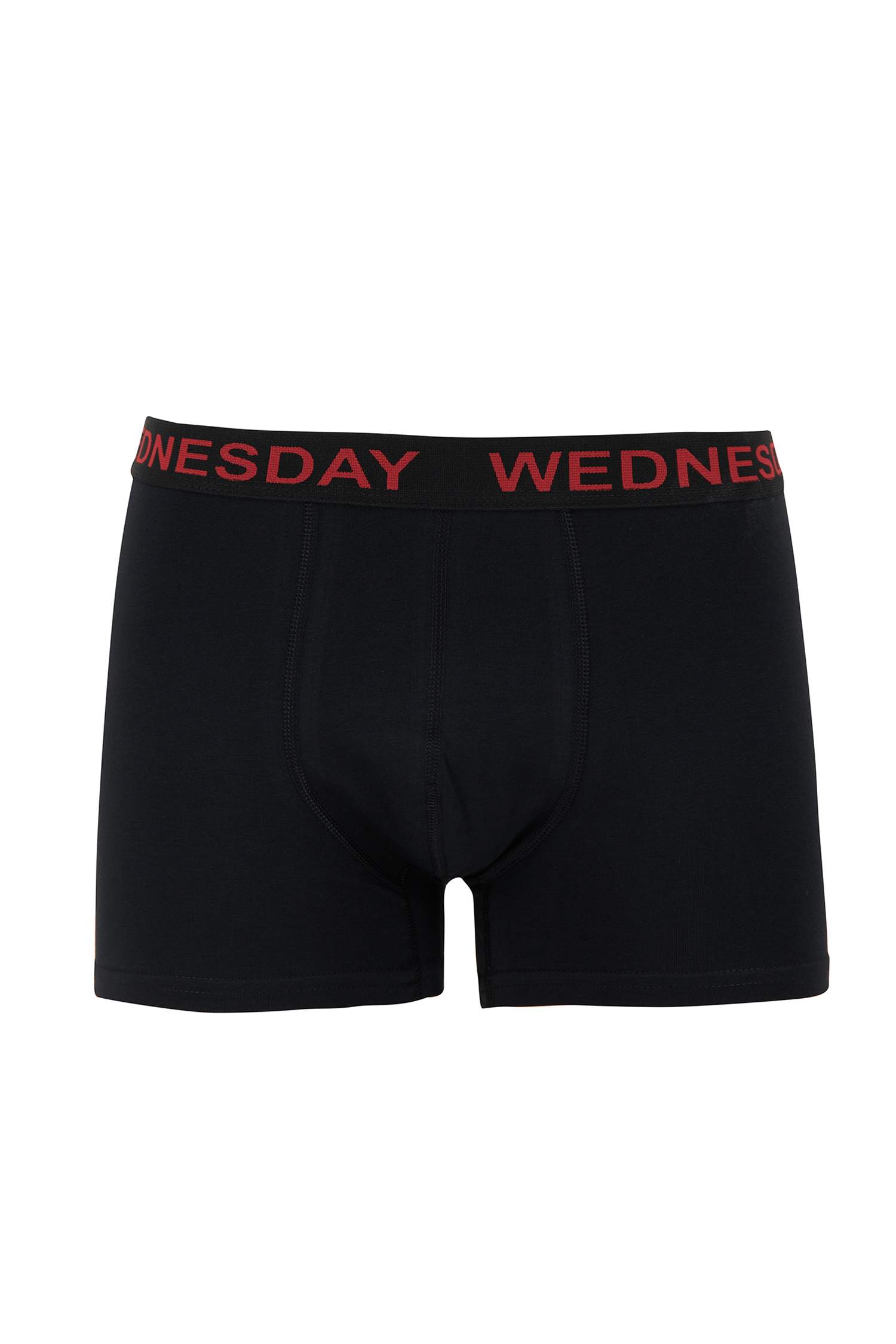 Slim Fit Slogan Baskılı Esnek Kumaş 7'li Boxer