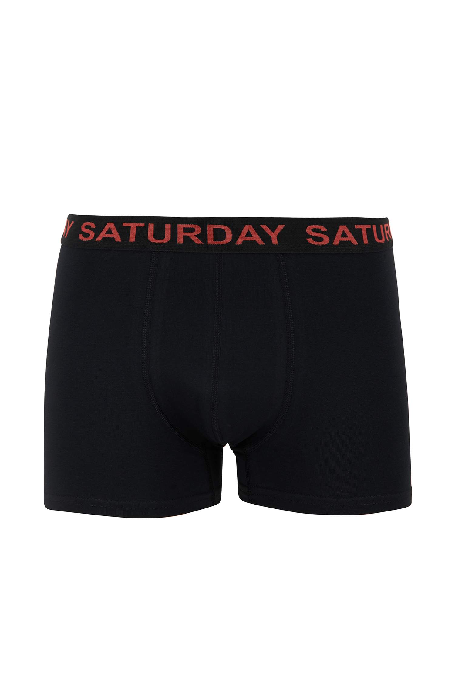 Slim Fit Slogan Baskılı Esnek Kumaş 7'li Boxer