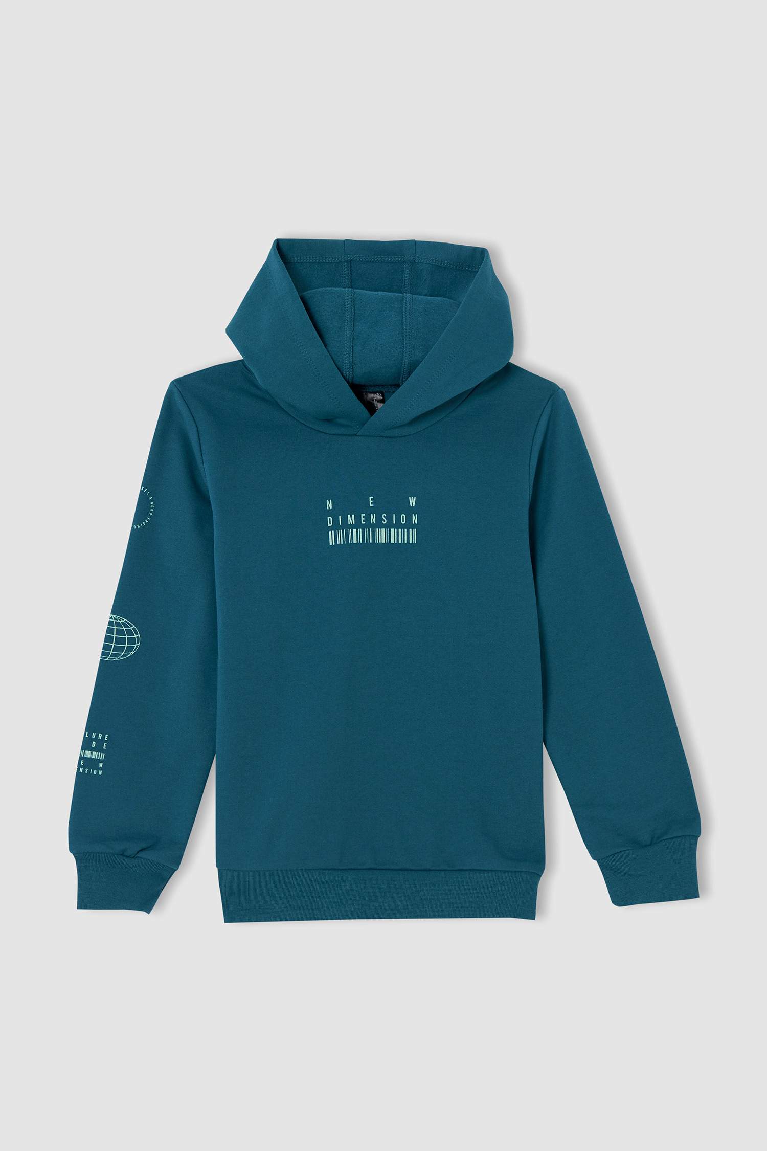 Erkek Çocuk Regular Fit Baskılı Kapüşonlu Sweatshirt