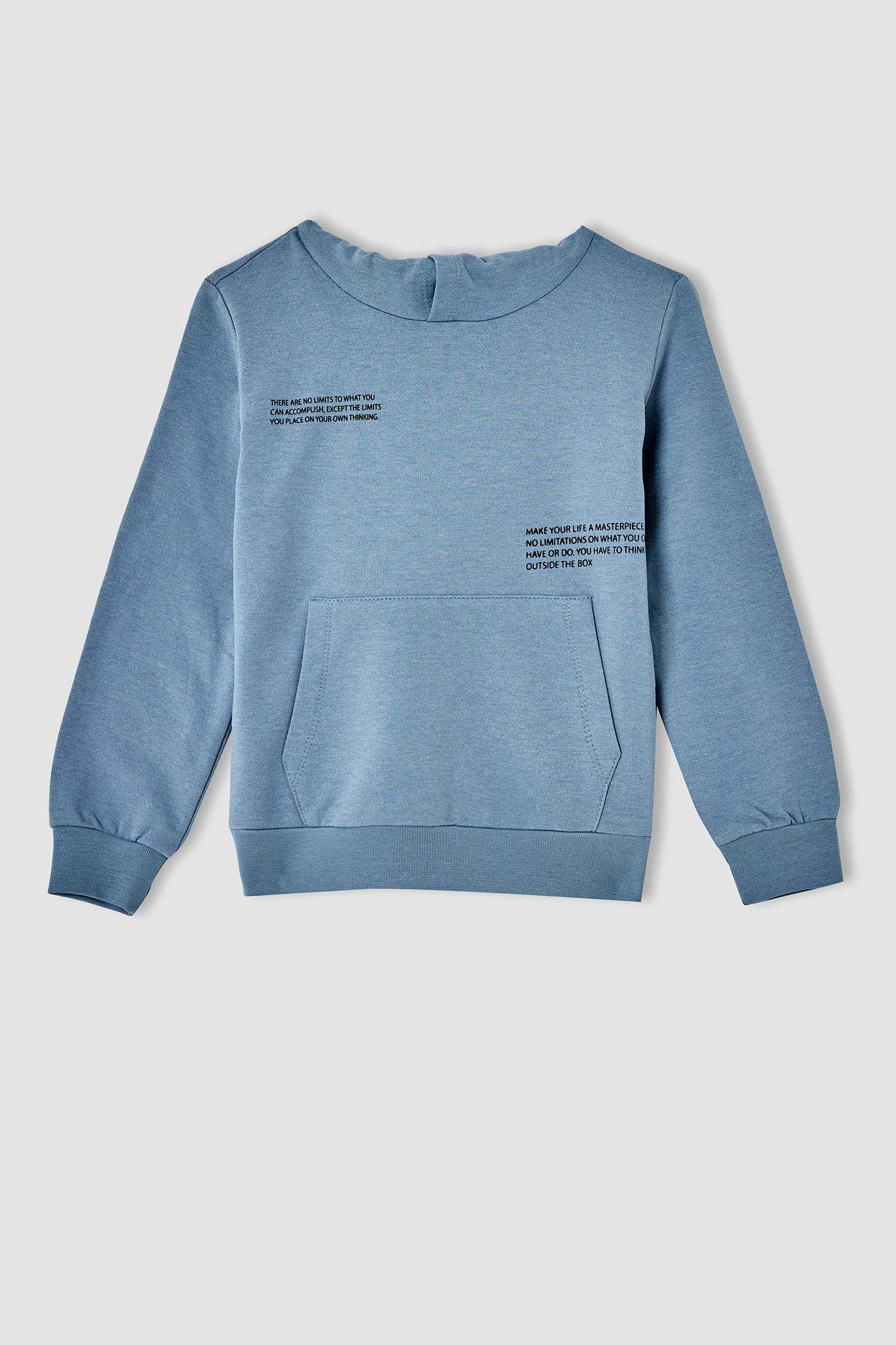 Erkek Çocuk Regular Fit Baskılı Kapüşonlu Sweatshirt