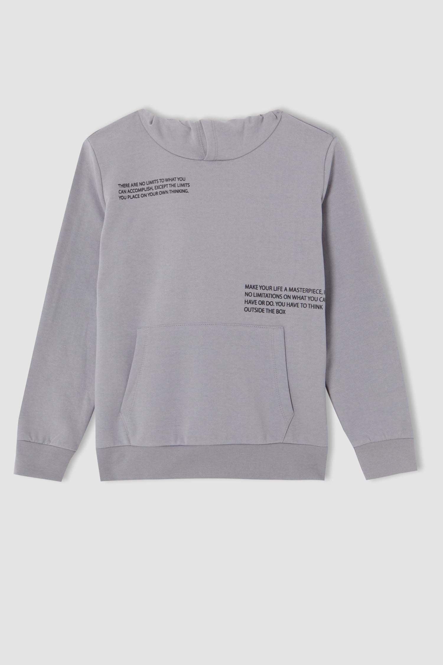 Erkek Çocuk Regular Fit Baskılı Kapüşonlu Sweatshirt