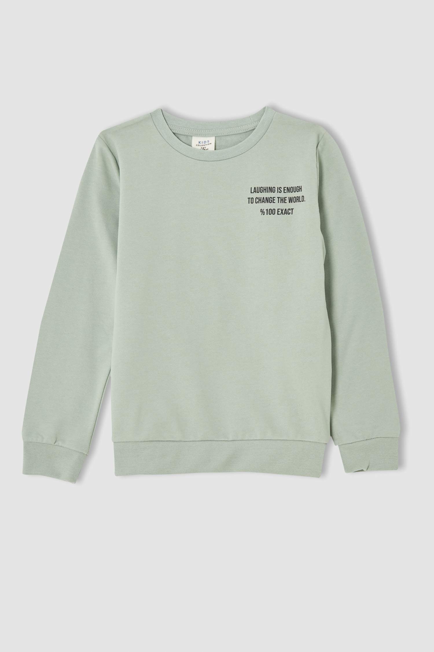 Erkek Çocuk Relax Fit Slogan Baskılı Sweatshirt