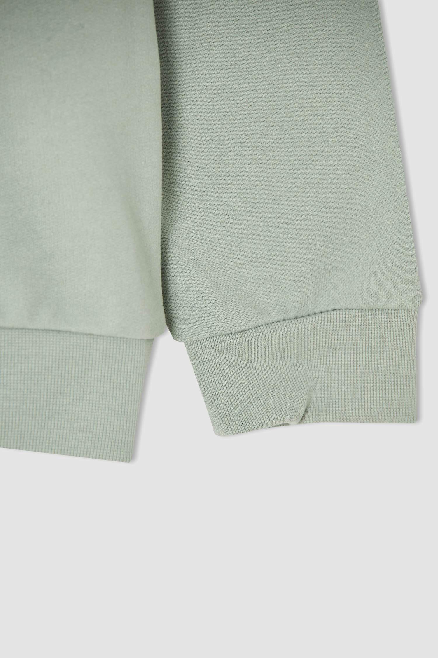 Erkek Çocuk Relax Fit Slogan Baskılı Sweatshirt