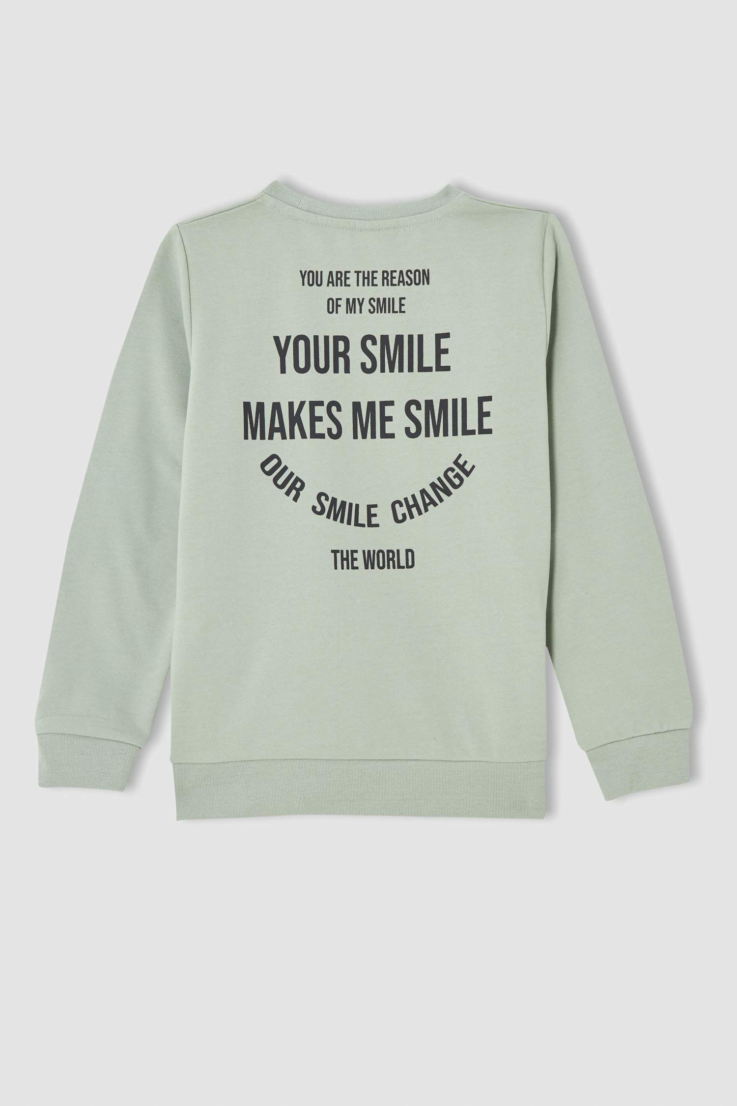 Erkek Çocuk Relax Fit Slogan Baskılı Sweatshirt