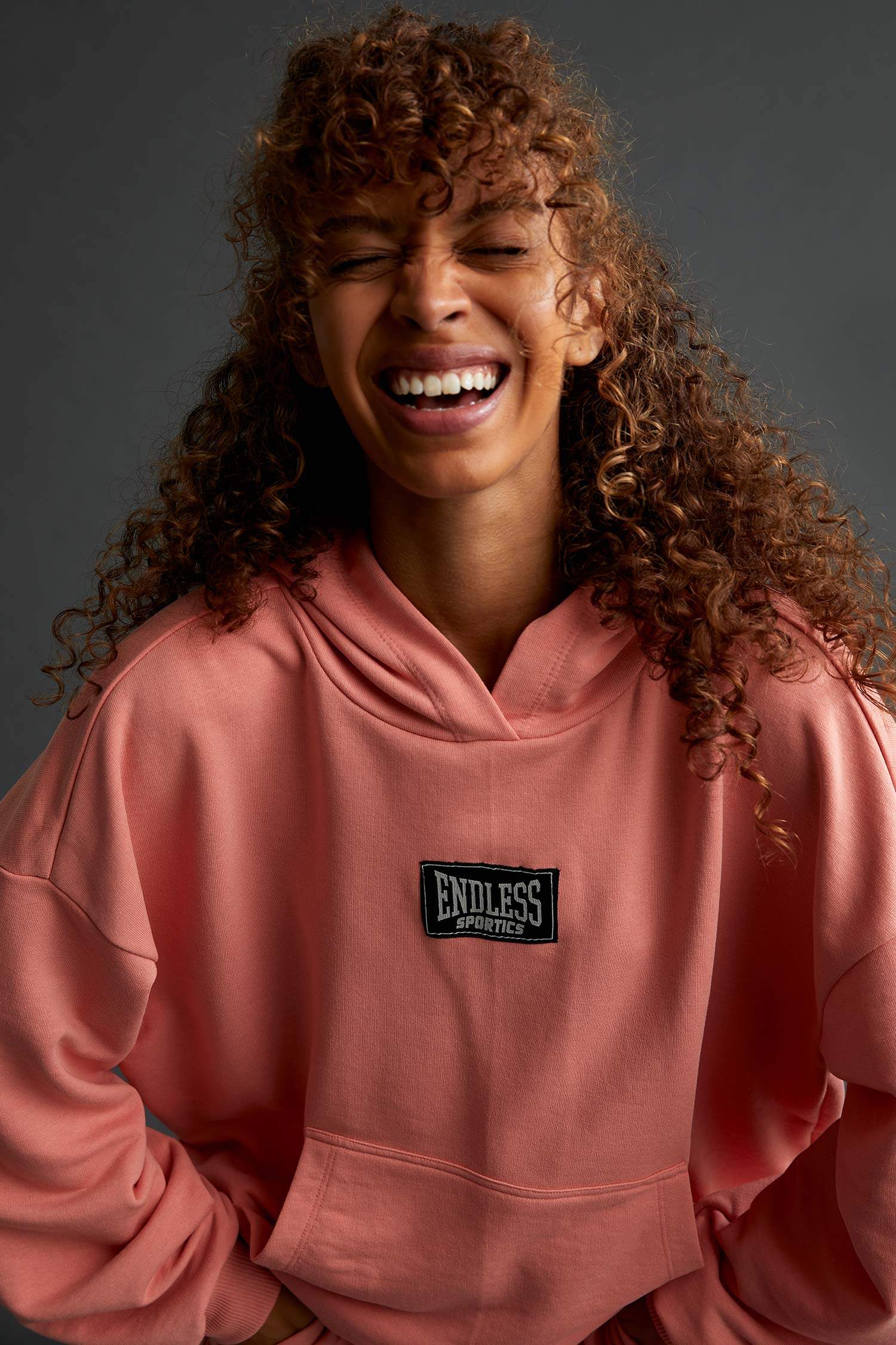 Oversize Fit Sırt Baskılı Kapüşonlu Spor Sweatshirt