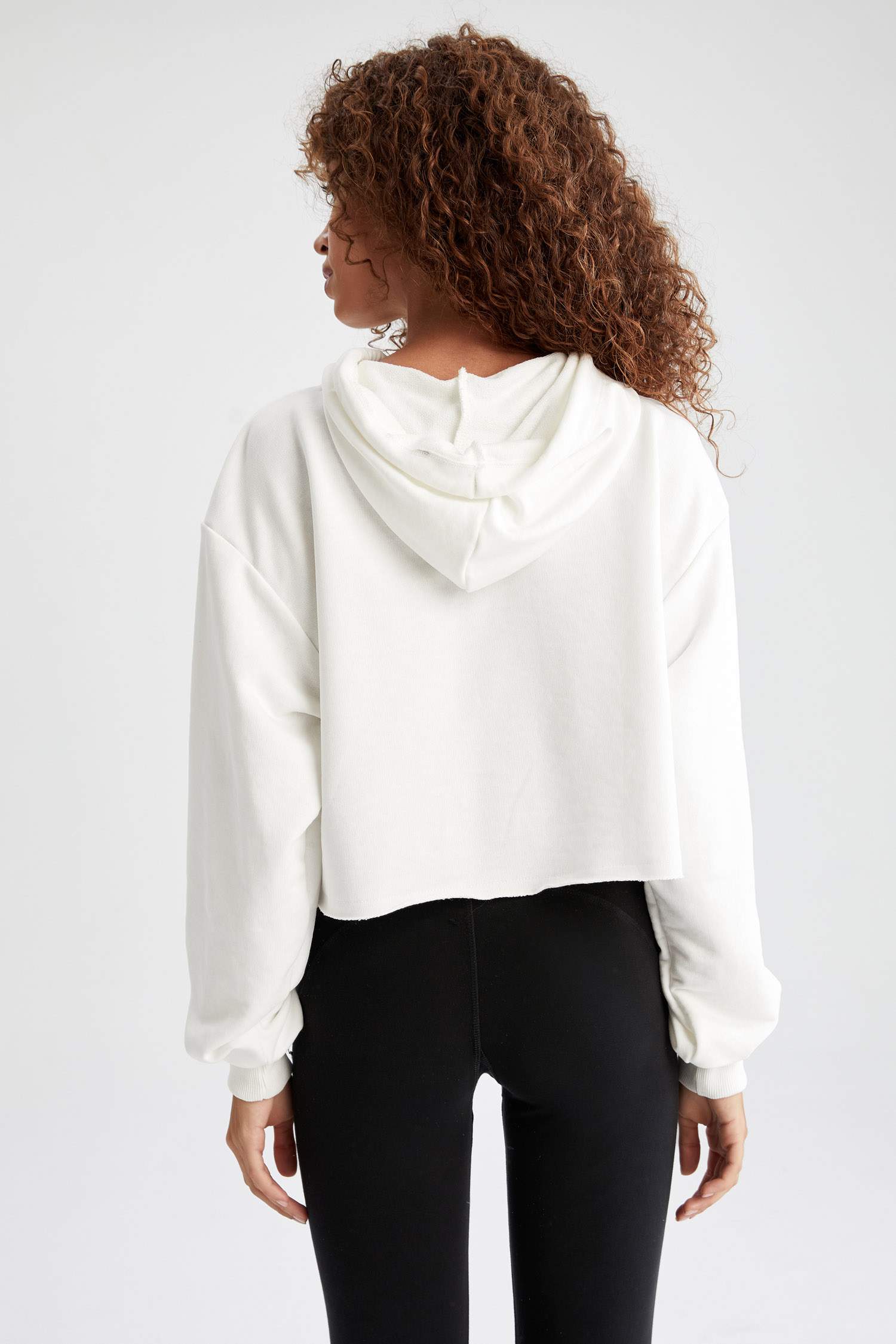Baskılı Relax Fit Kapüşonlu Sweatshirt