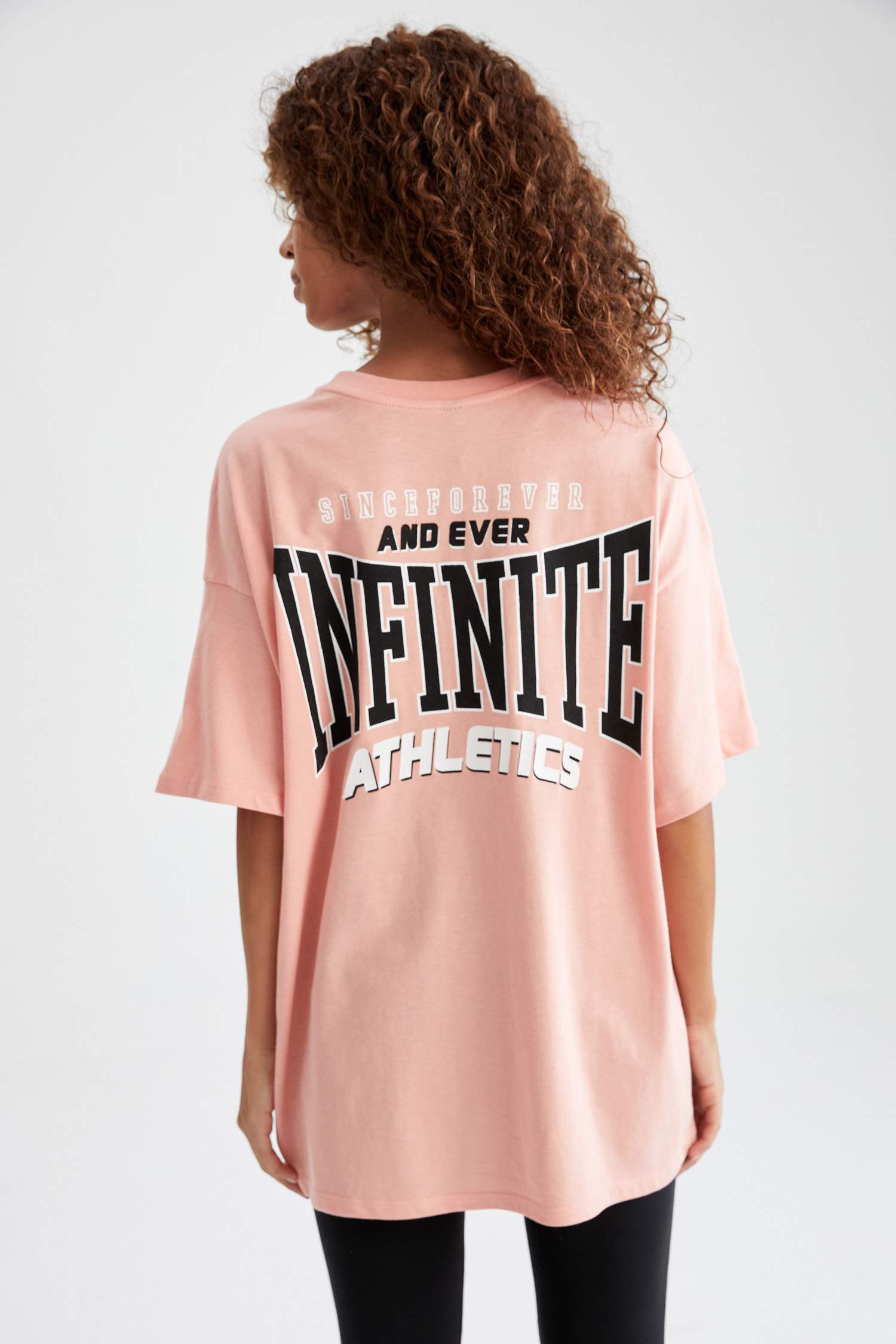Oversize Fit Baskılı Kısa Kollu Tişört