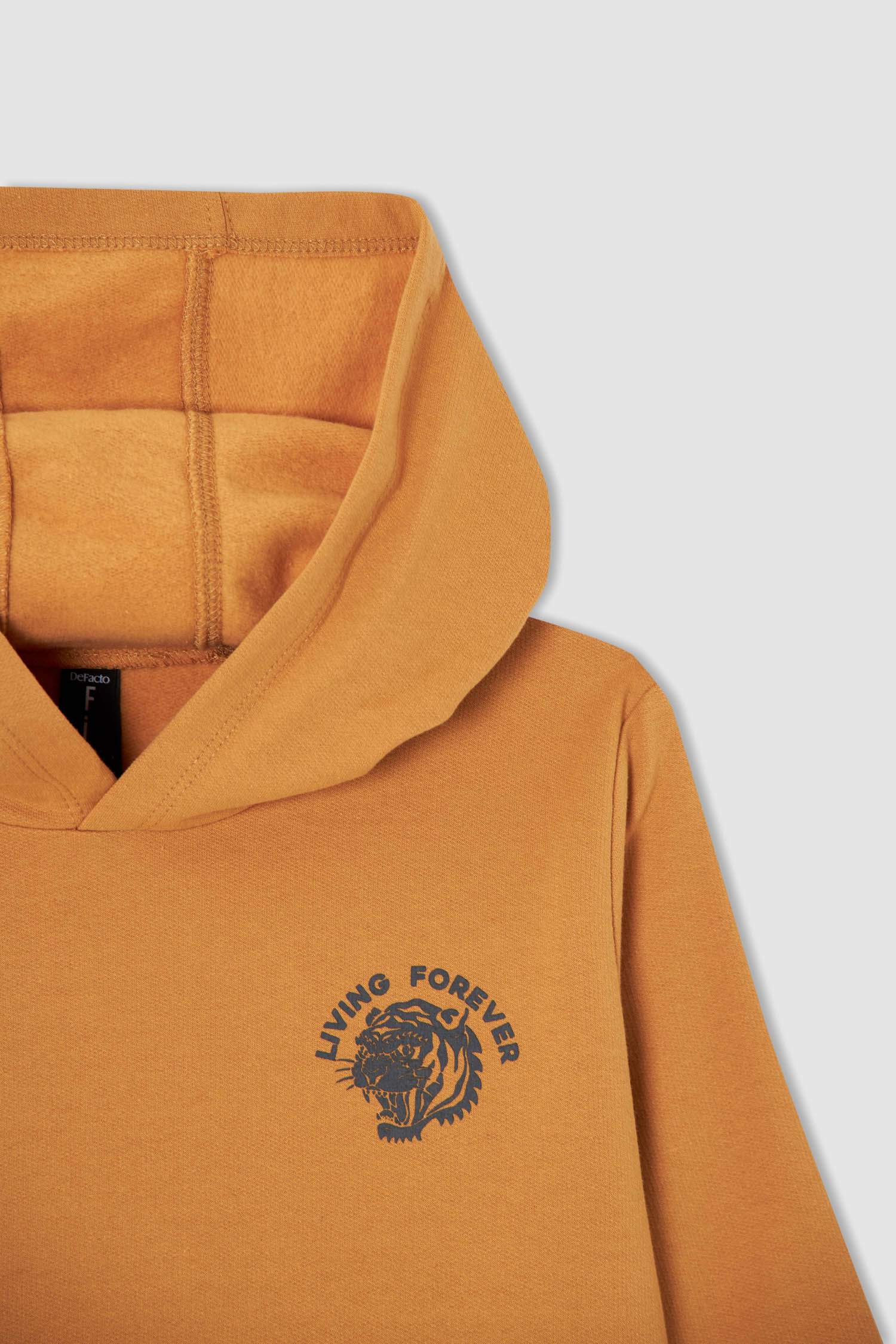 Erkek Çocuk Regular Fit Sırt Baskılı Kapüşonlu Sweatshirt