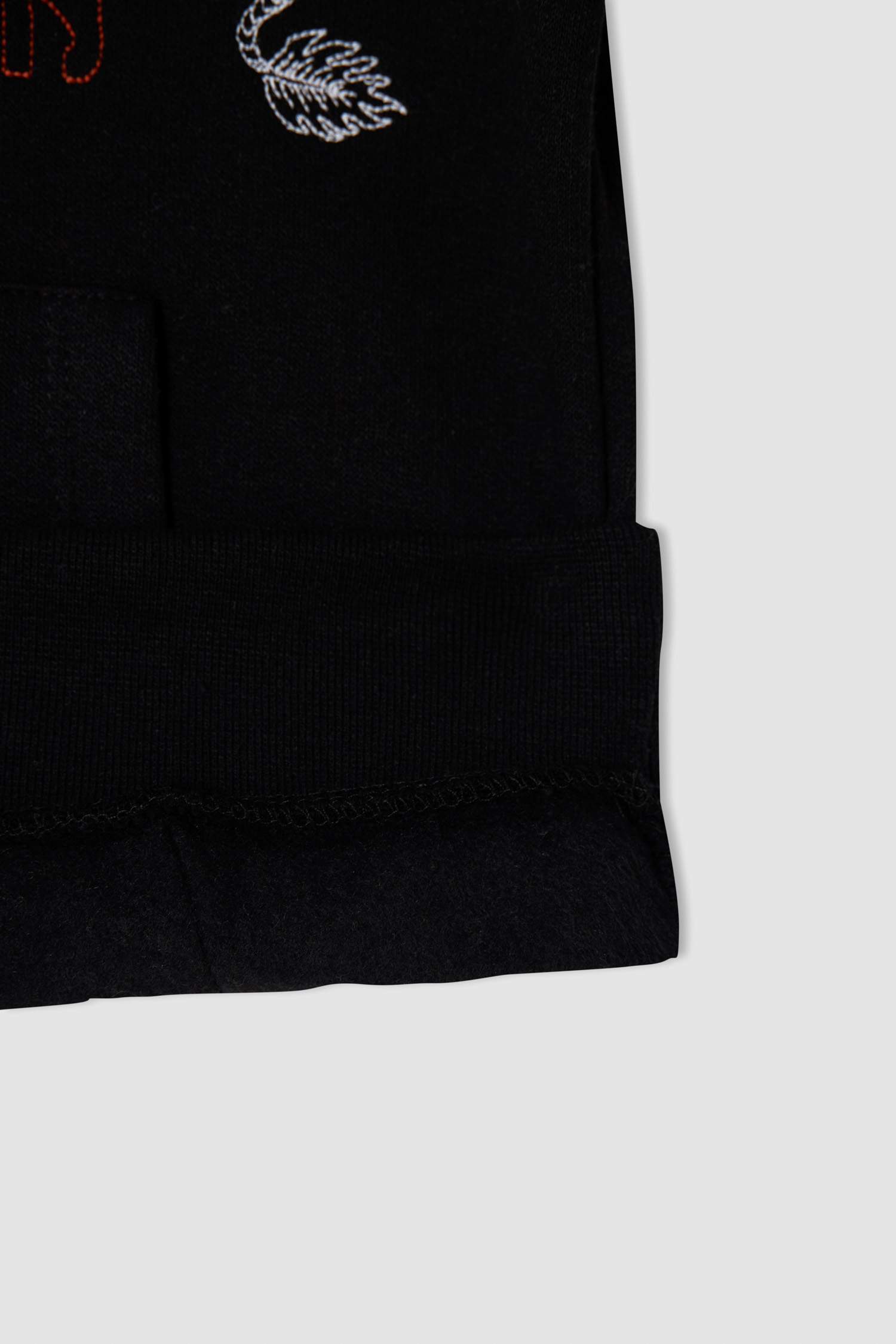 Ejderha Nakış İşlemeli Kapüşonlu Kanguru Cepli Sweatshirt