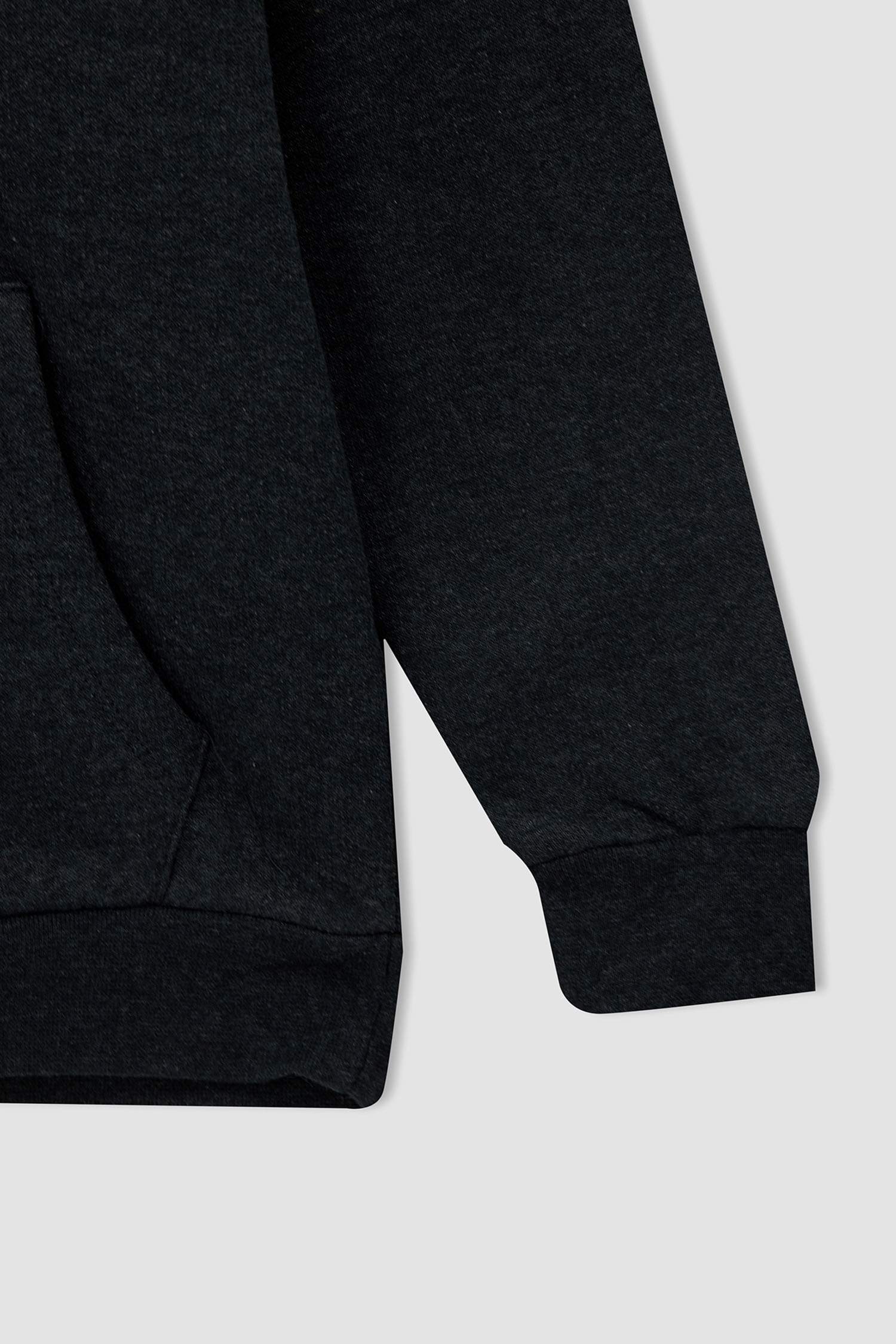 Erkek Çocuk Regular Fit Kapüşonlu İçi Yumuşak Tüylü 2'li Sweatshirt