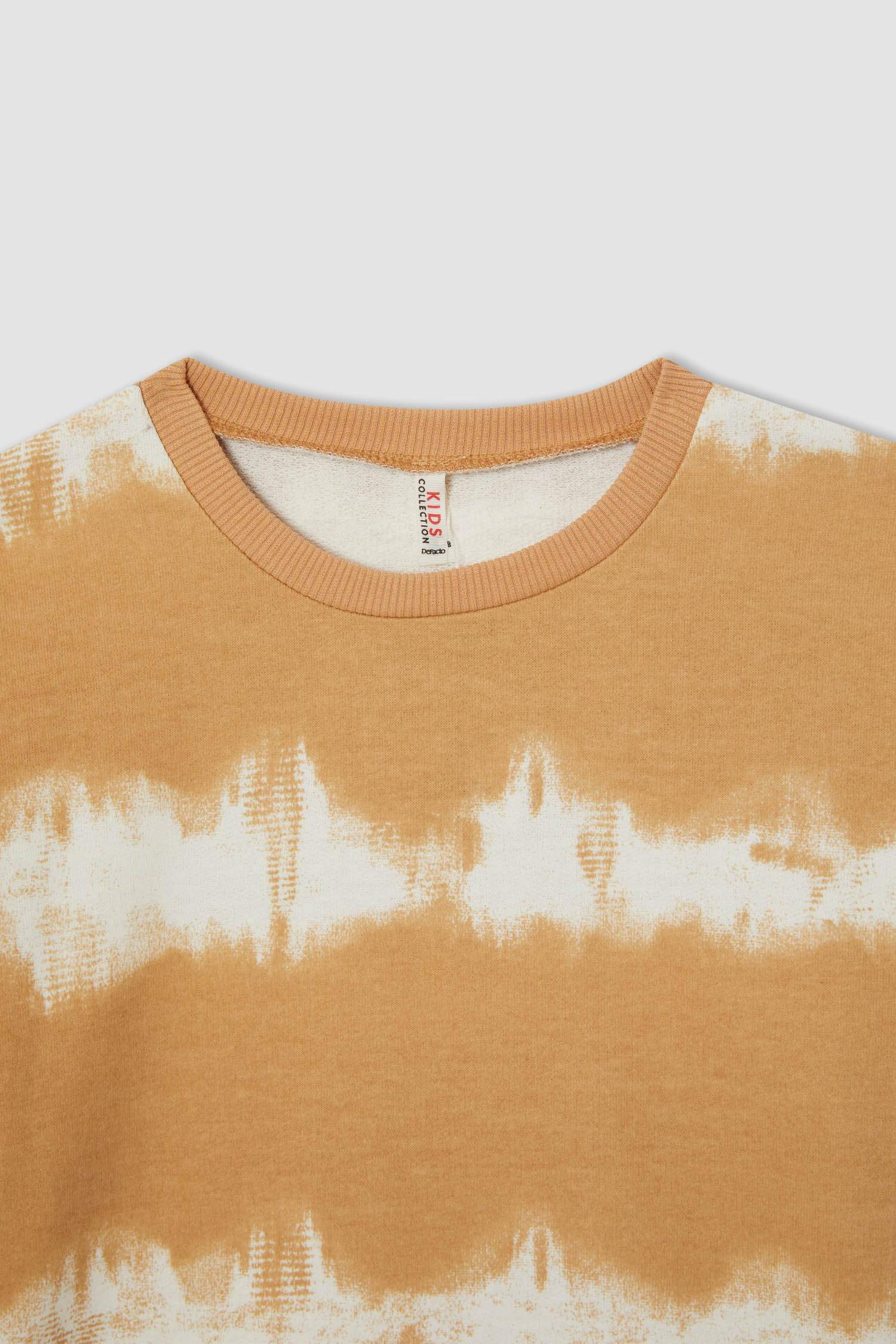 Kız Çocuk Coool Regular Fit Bisiklet Yaka Batik Desenli Sweatshirt