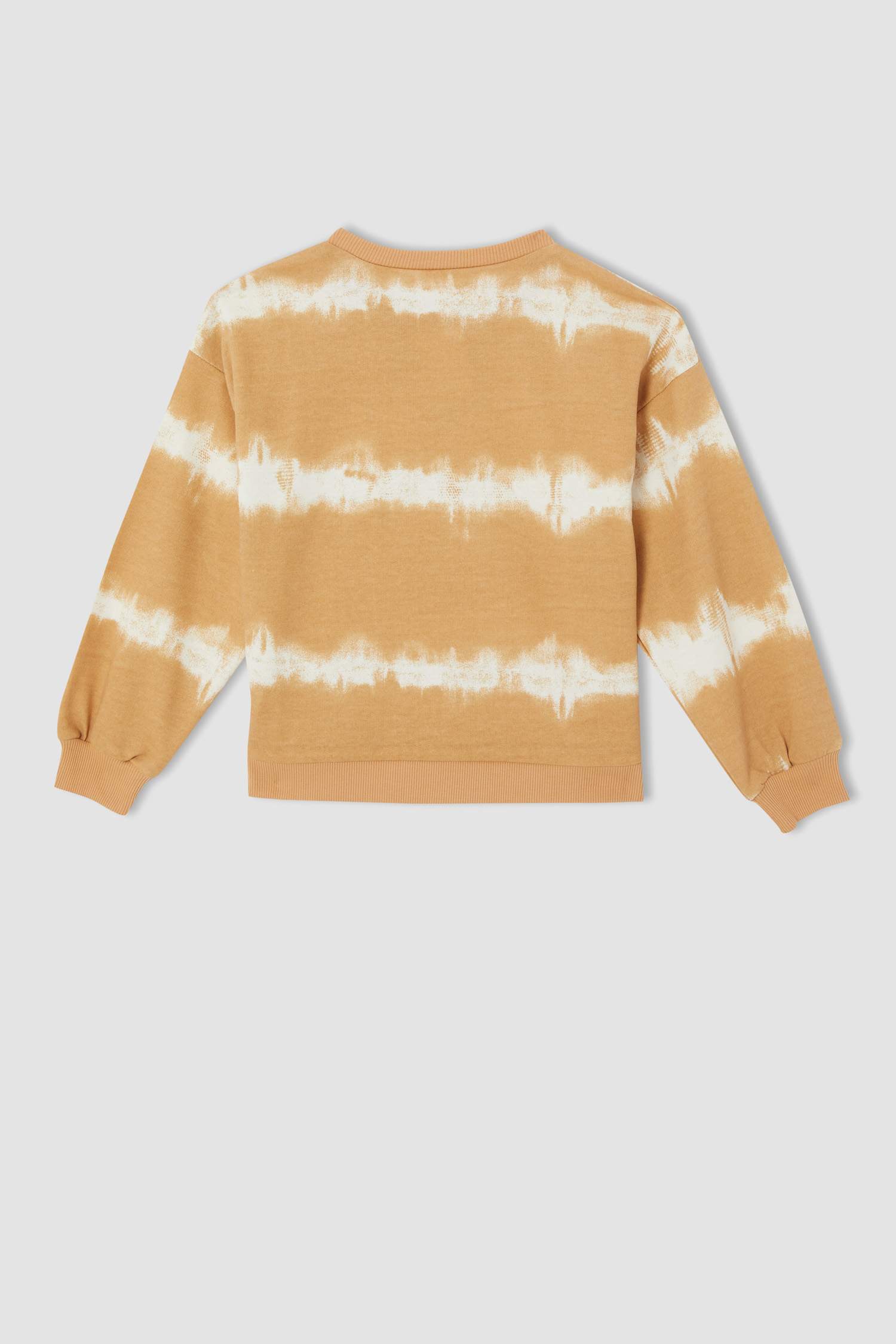 Kız Çocuk Coool Regular Fit Bisiklet Yaka Batik Desenli Sweatshirt