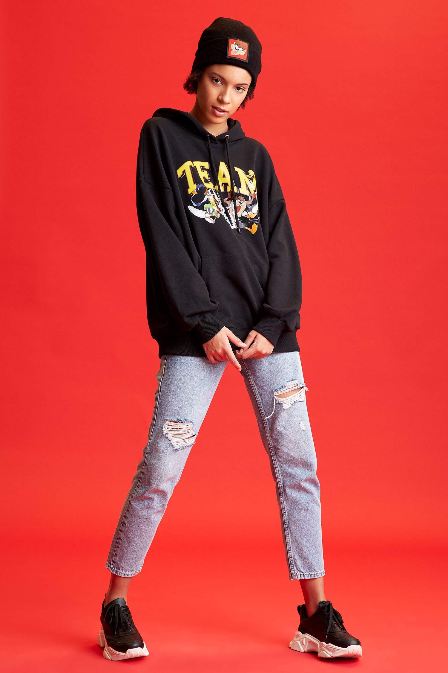Looney Tunes Lisanslı Oversize Fit Sweatshirt